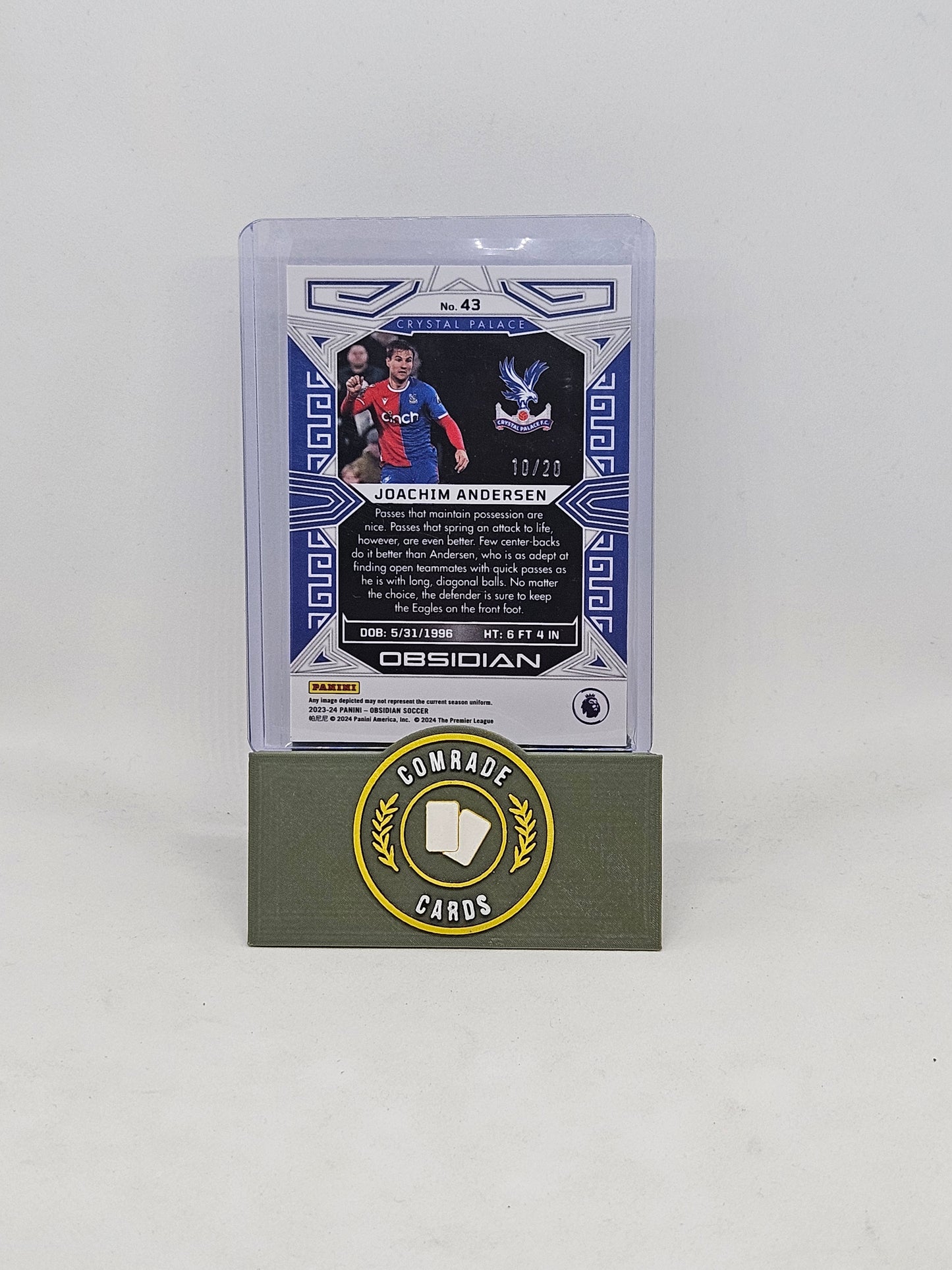 Joachim Andersen (Crystal Palace) 10/20 Obsidian 2023-2024