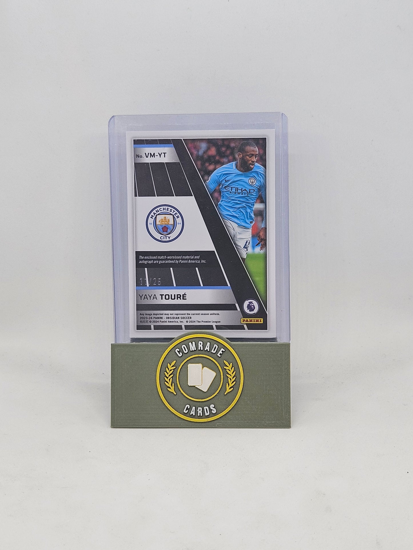 Yaya Toure (Man City) 11/25 Autographed Card Obsidian 2023-2024