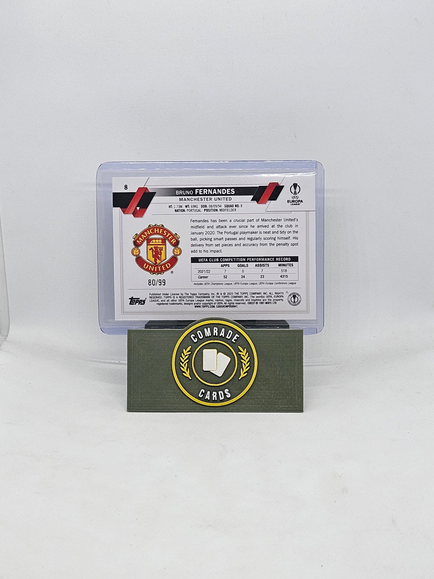 Bruno Fernandes (Man United) 80/99 Topps UCC 2022-2023