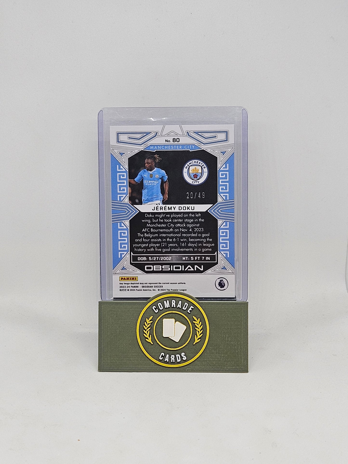 Jeremy Doku (Man City) 20/49 Obsidian 2023-2024