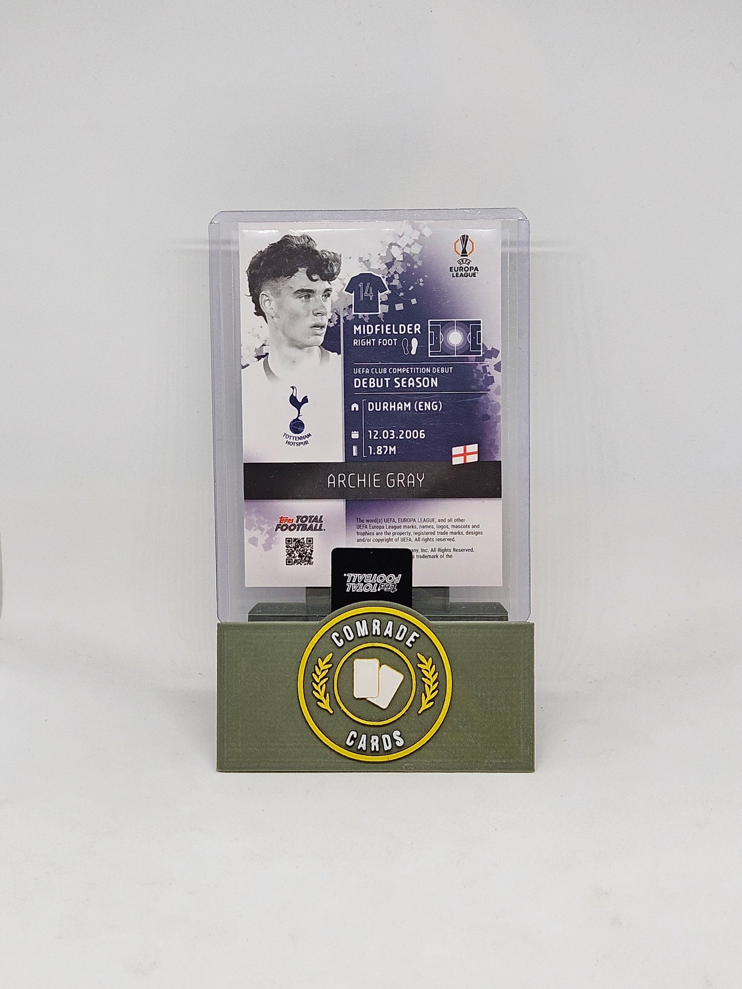 Archie Gray (Tottenham) 14/75 2025 New Year Topps Total Football 2024-2025