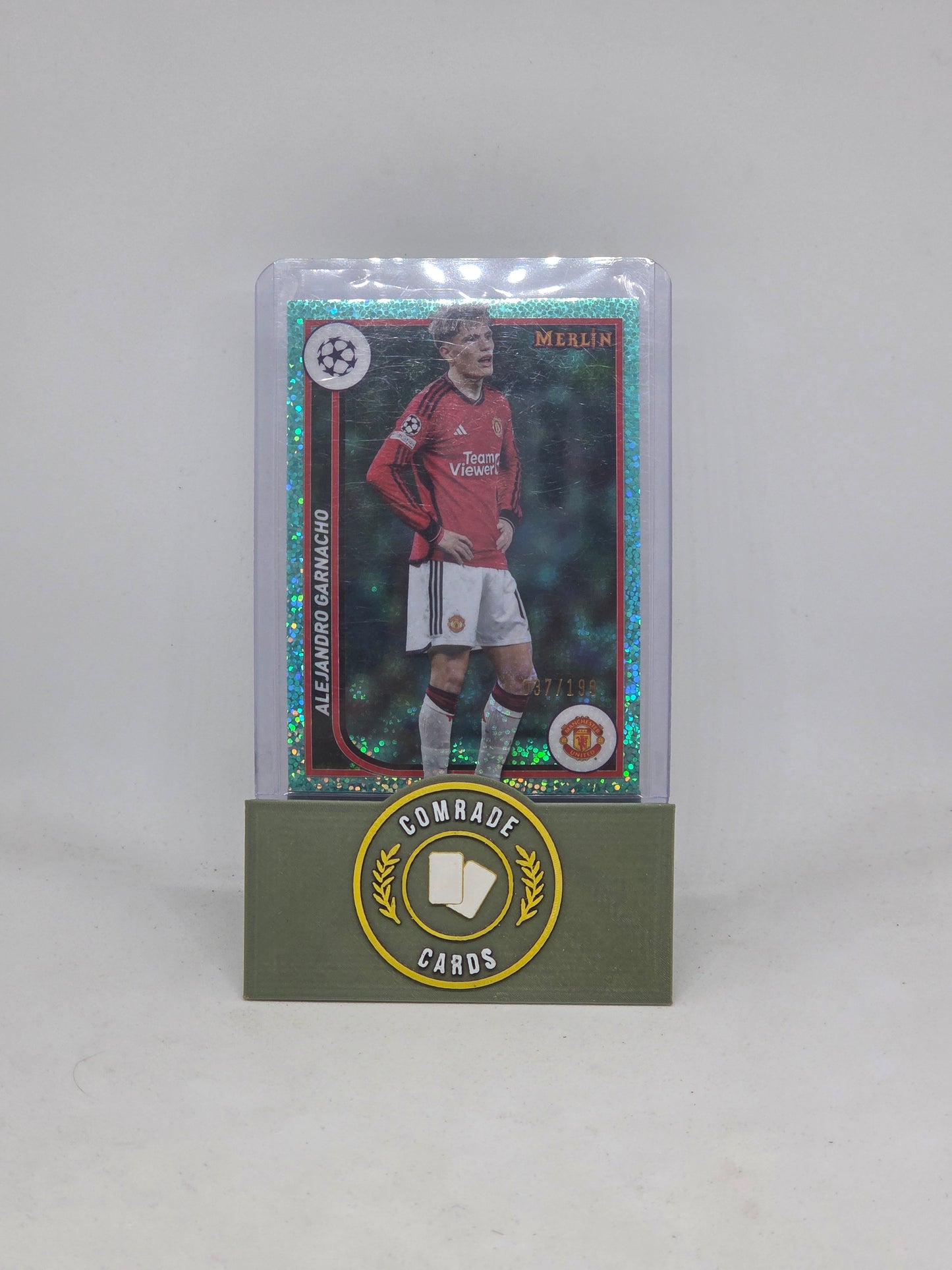 Alejandro Garnacho (Man United) 037/199 Topps Merlin Chrome 2023-2024