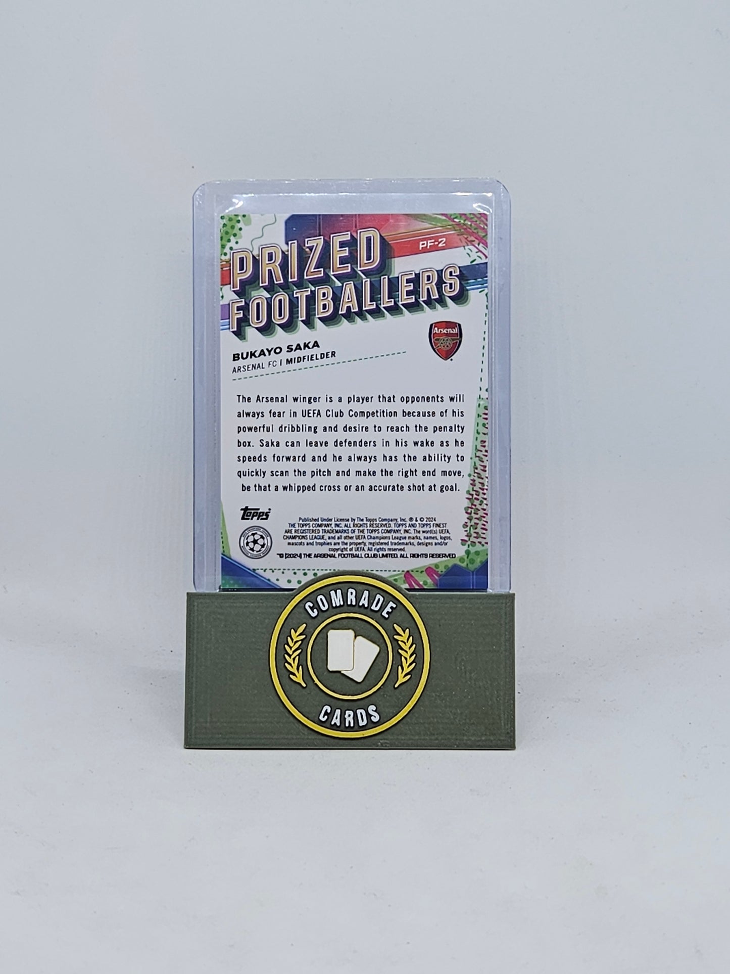 Bukayo Saka (Arsenal) 10/75 Topps Finest 2023-2024