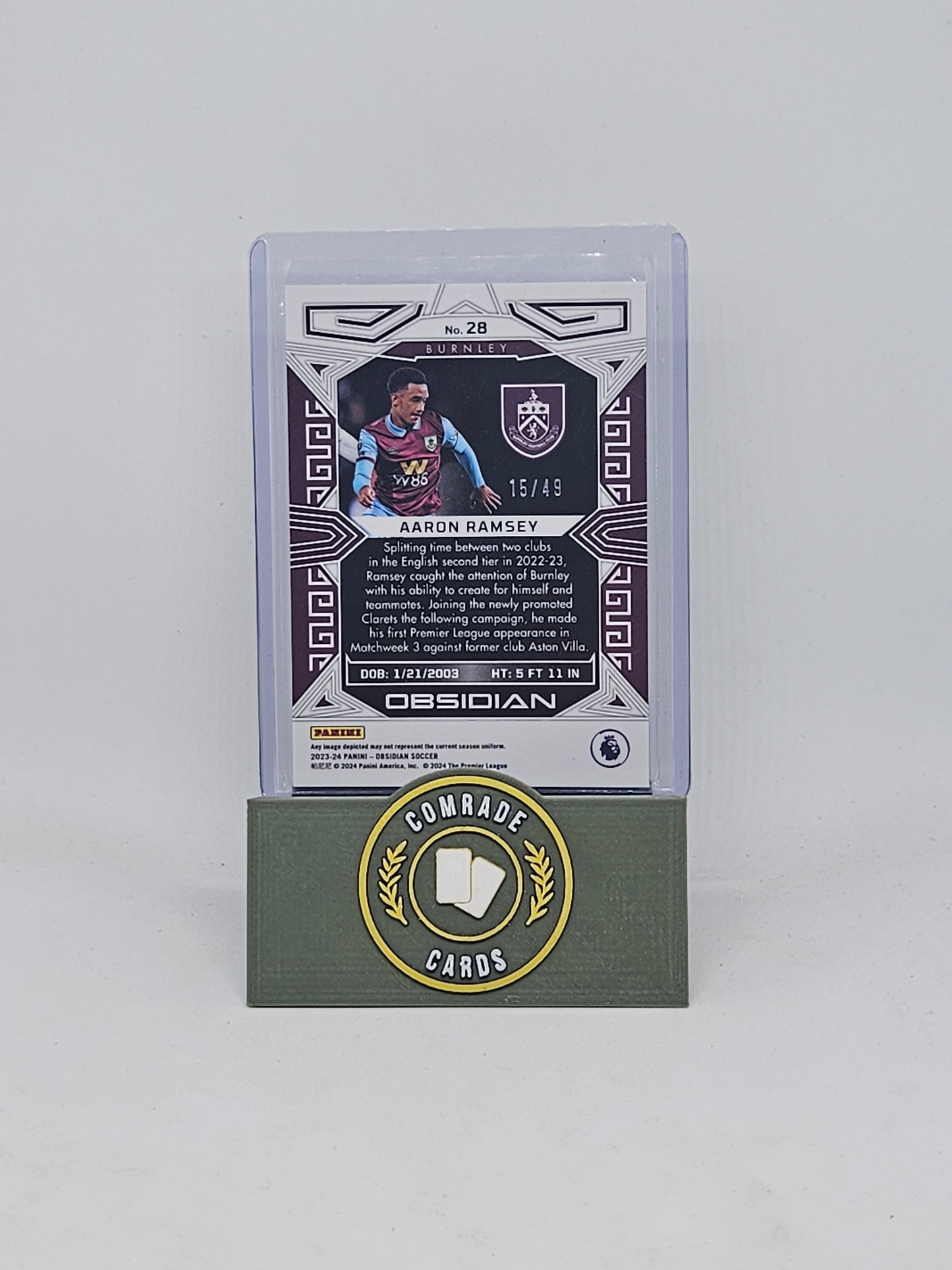 Aaron Ramsey (Burnley) 15/49 Obsidian 2023-2024