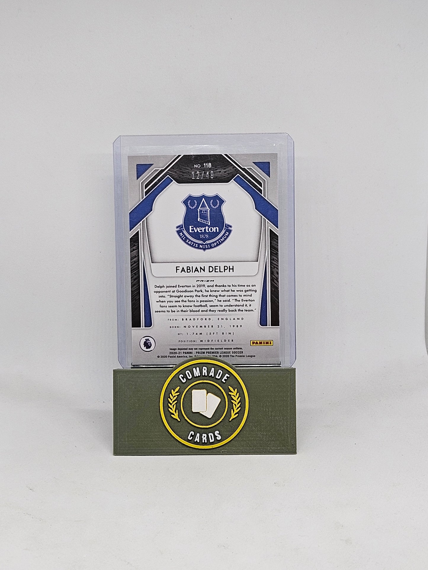 Fabian Delph (Everton) 12/49 Prizm Premier League 2020-2021