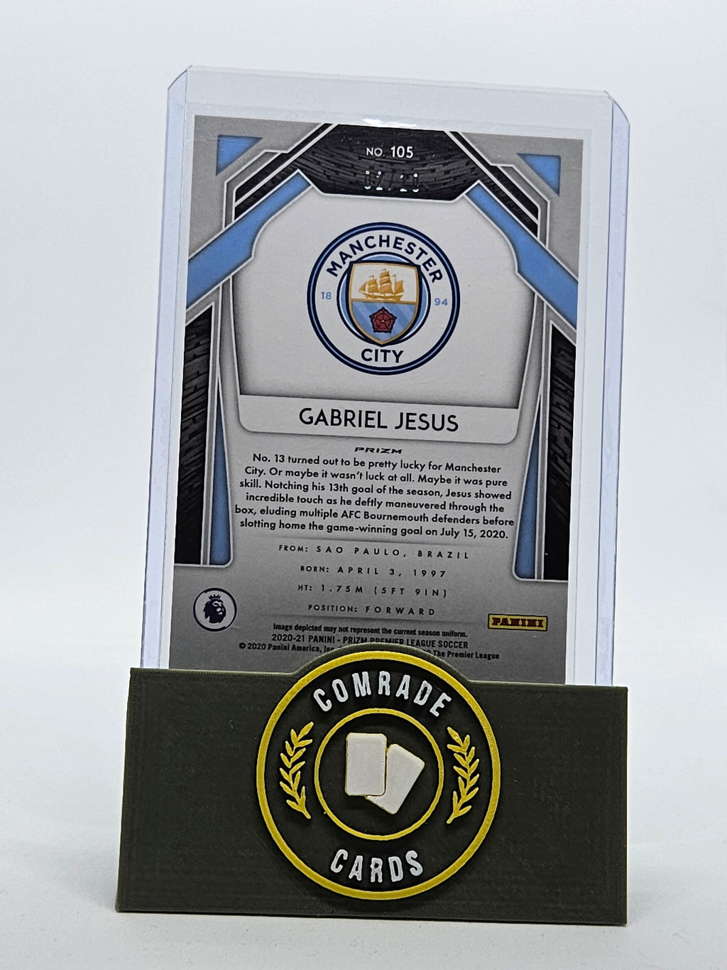 Gabriel Jesus (Man City) 02/10 Prizm Premier League 2020-2021