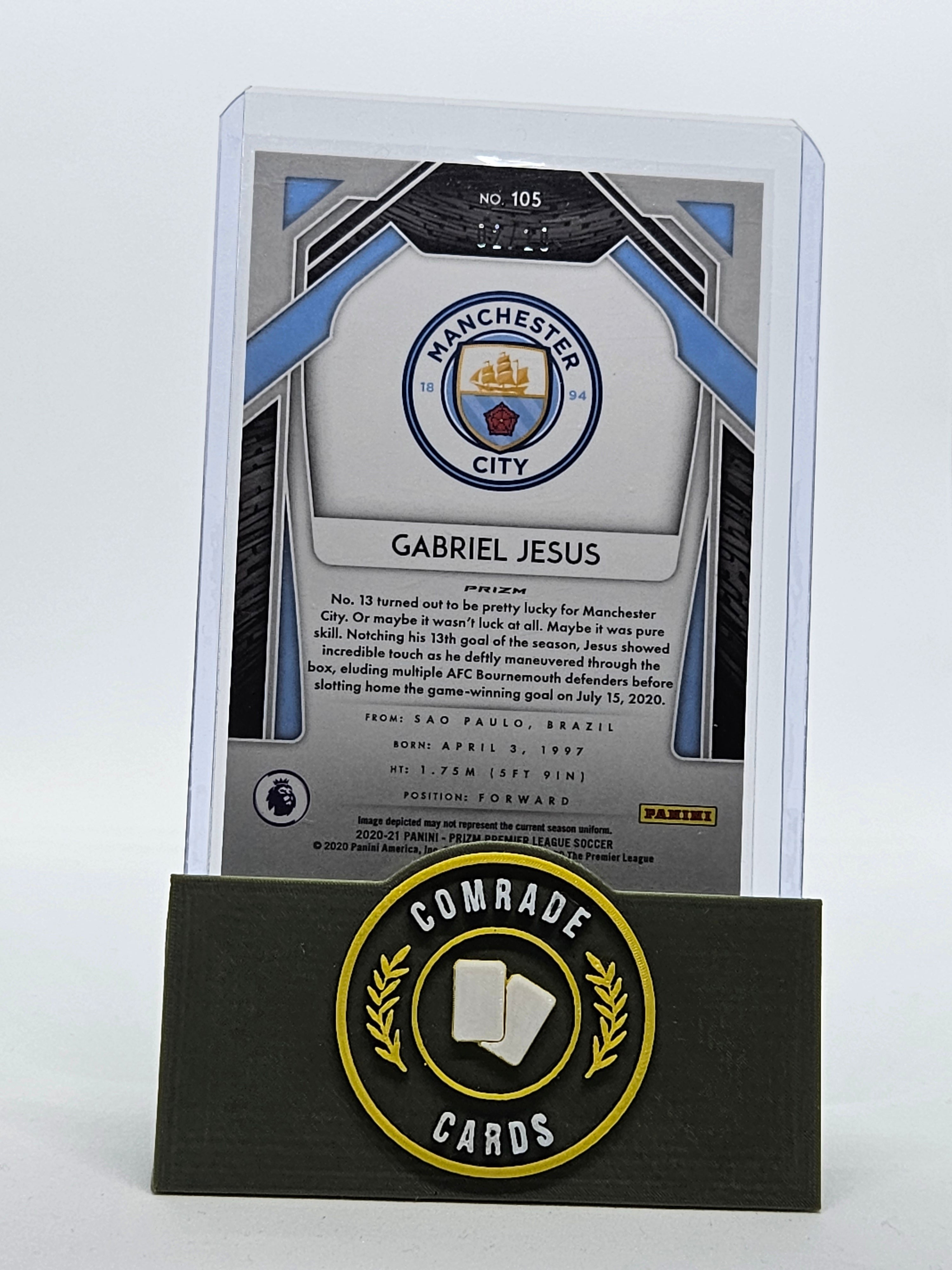 Gabriel Jesus (Man City) 02/10 Prizm Premier League 2020-2021