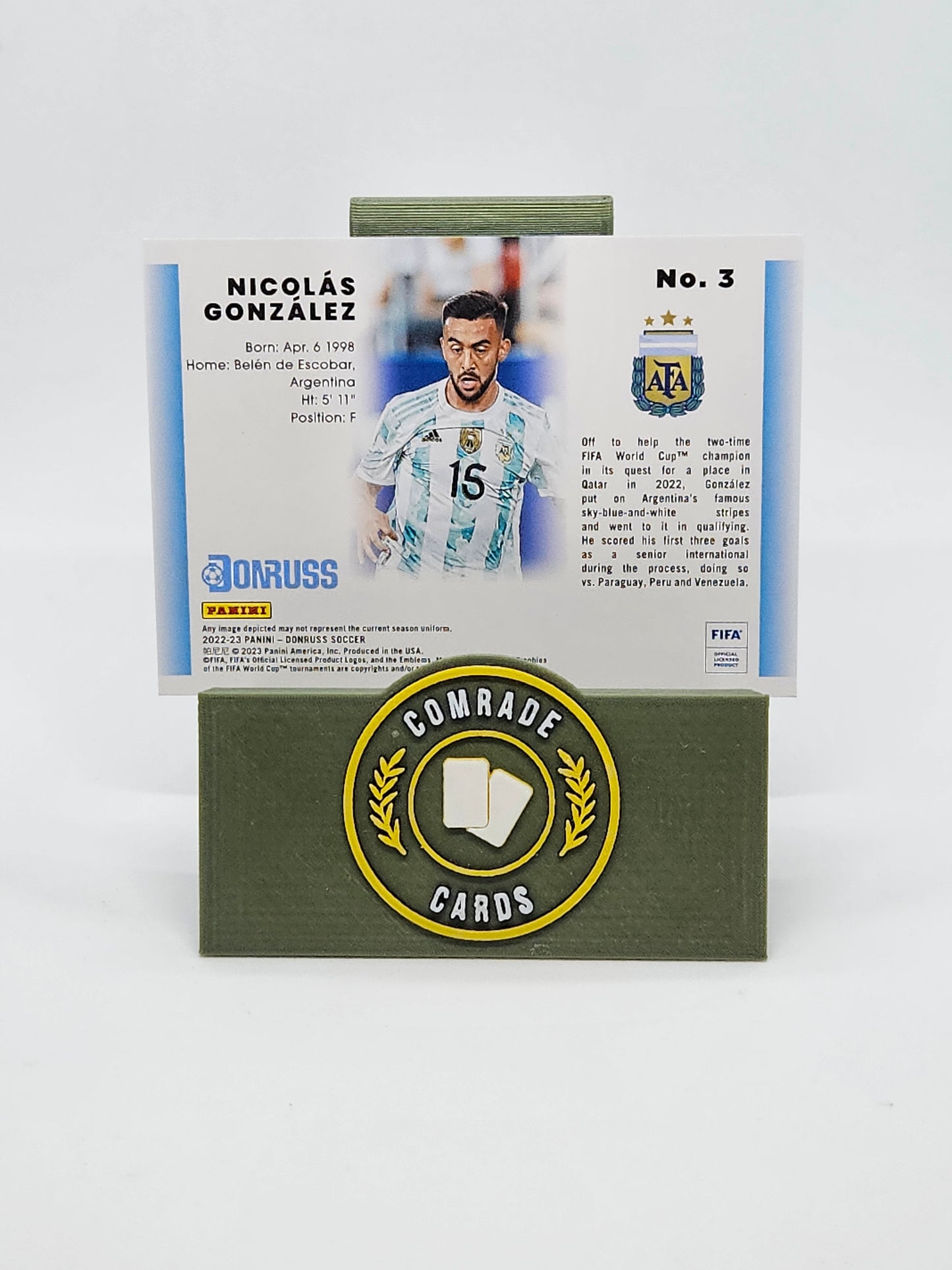 Nicolas Gonzalez (Argentina) Insert Donruss Soccer 2022-2023