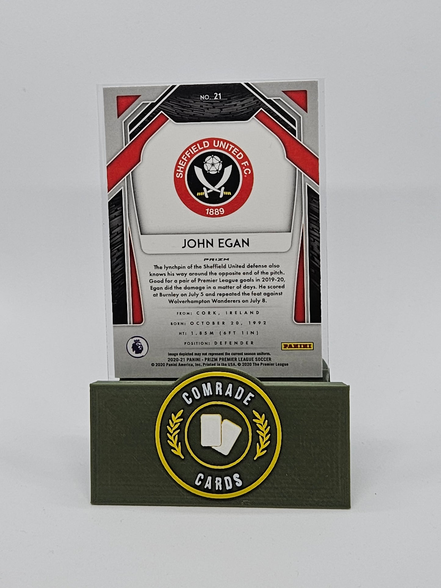 John Egan (Sheffield United) Parallel Prizm Premier League 2020-2021