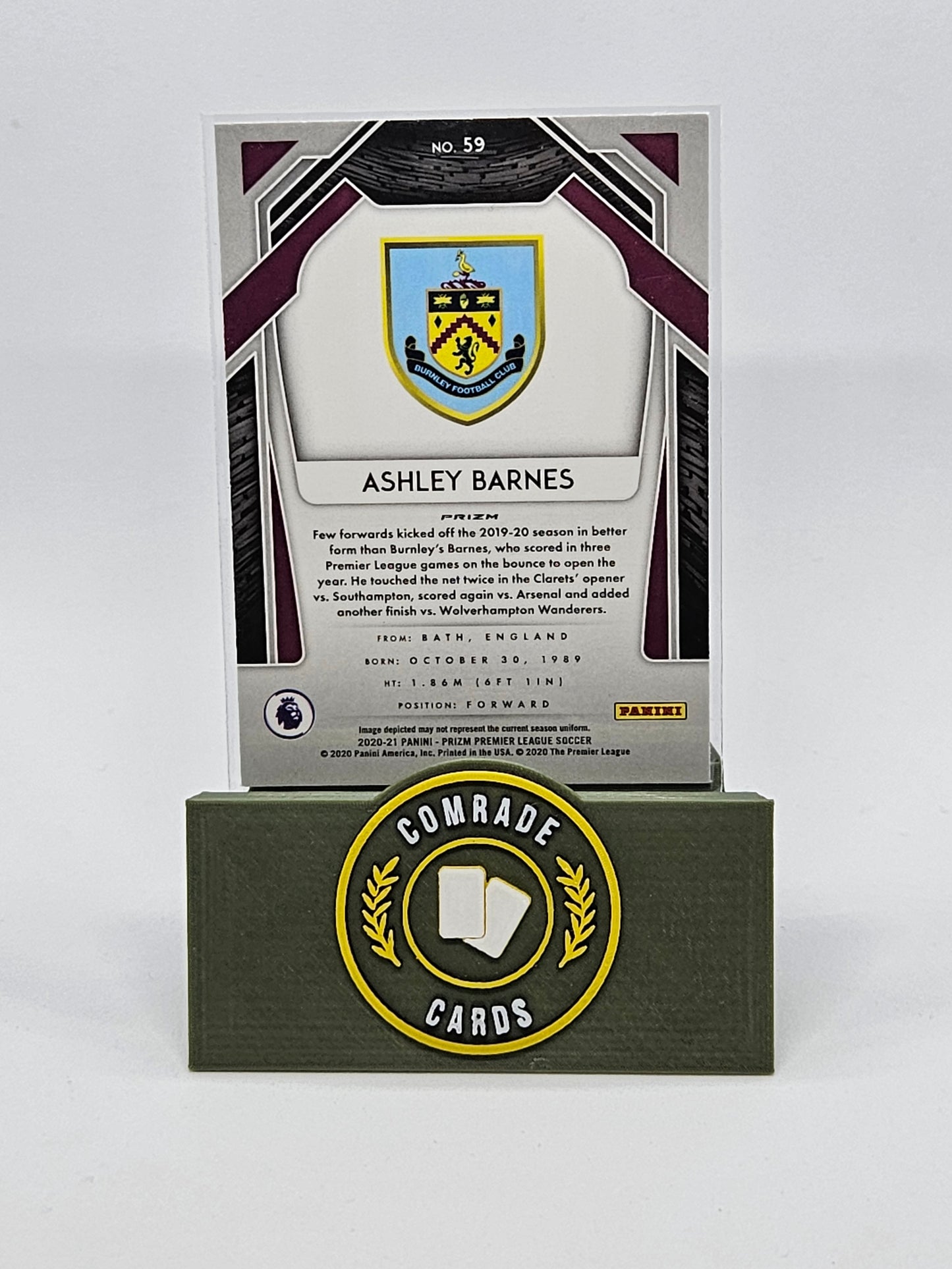 Ashley Barnes (Burnley) Parallel Prizm Premier League 2020-2021