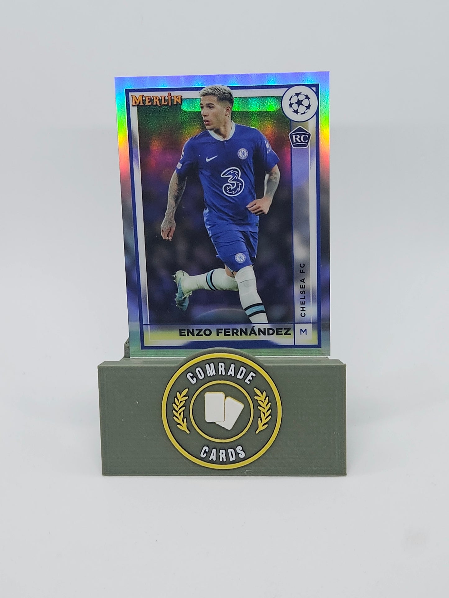 Enzo Fernandez (Chelsea) Parallel Topps Merlin Chrome UCC 2022-2023