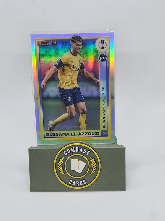 Oussama El Azzouzi (Union) Parallel Topps Merlin Chrome UCC 2022-2023