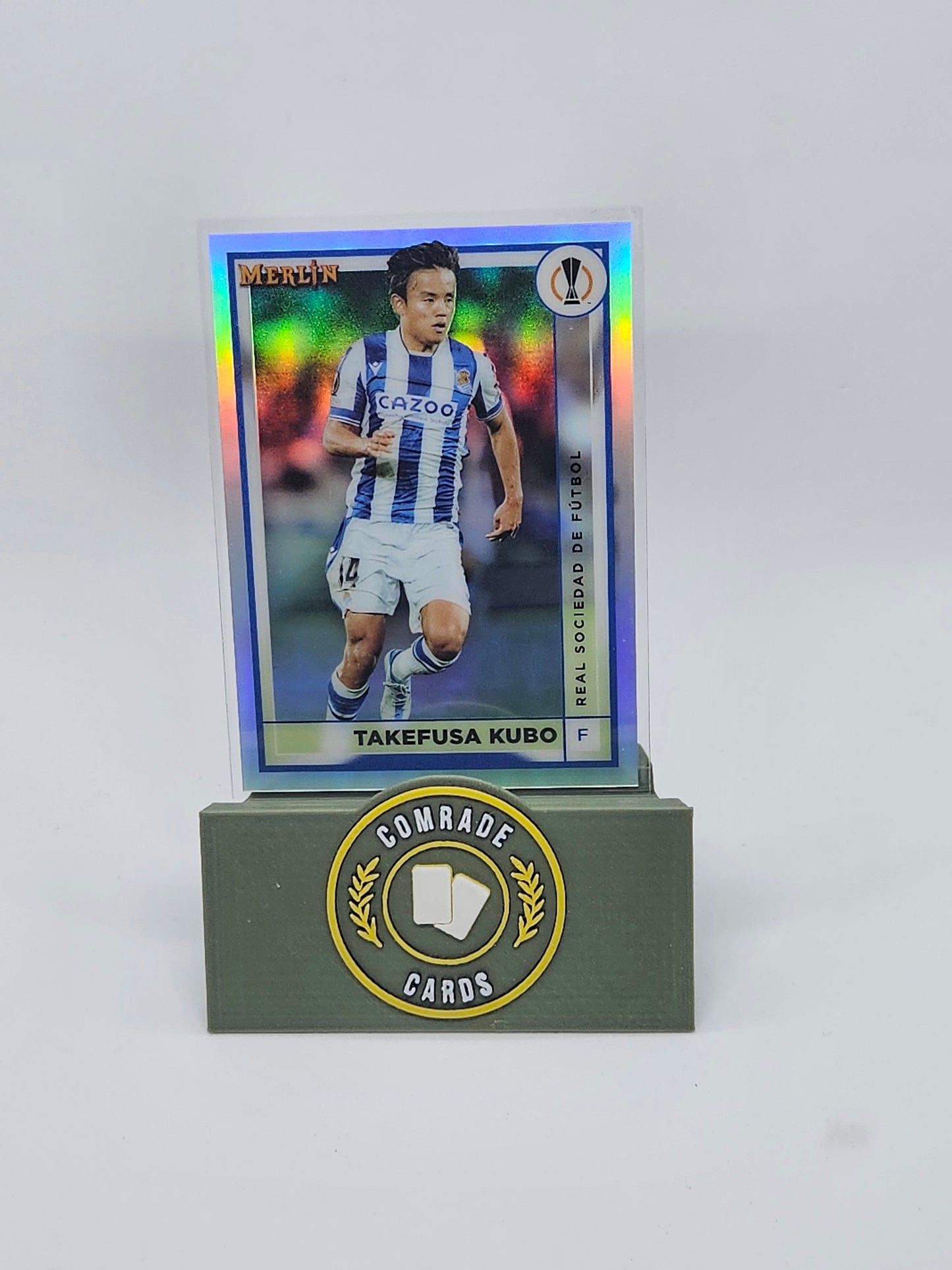 Takefusa Kubo (Real Sociedad) Parallel Topps Merlin Chrome UCC 2022-2023