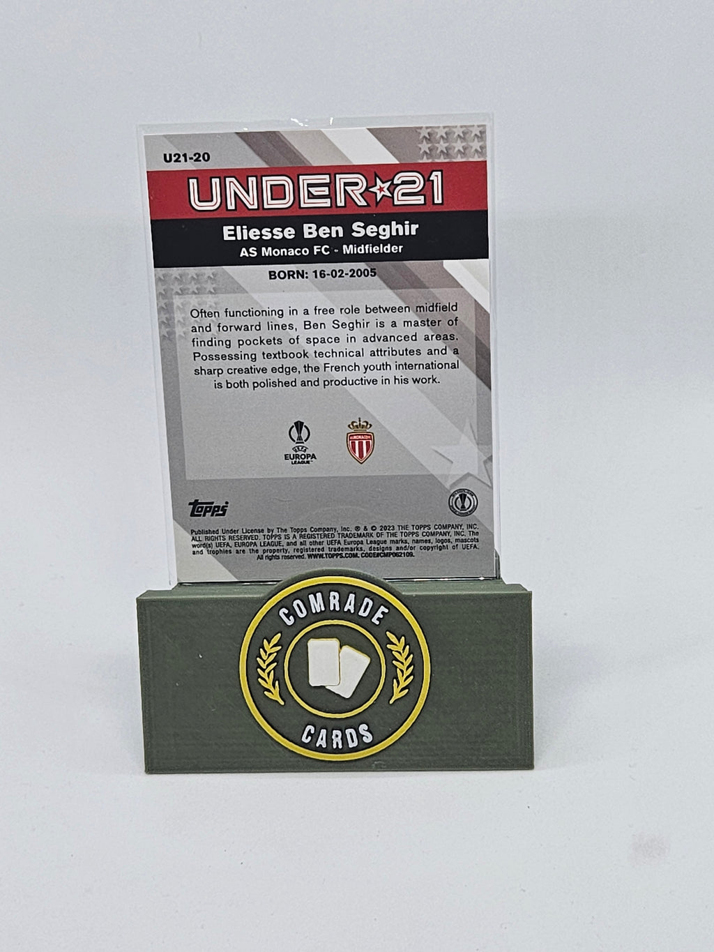 Eliesse Ben Seghir (Monaco) Insert Topps Merlin Chrome UCC 2022-2023