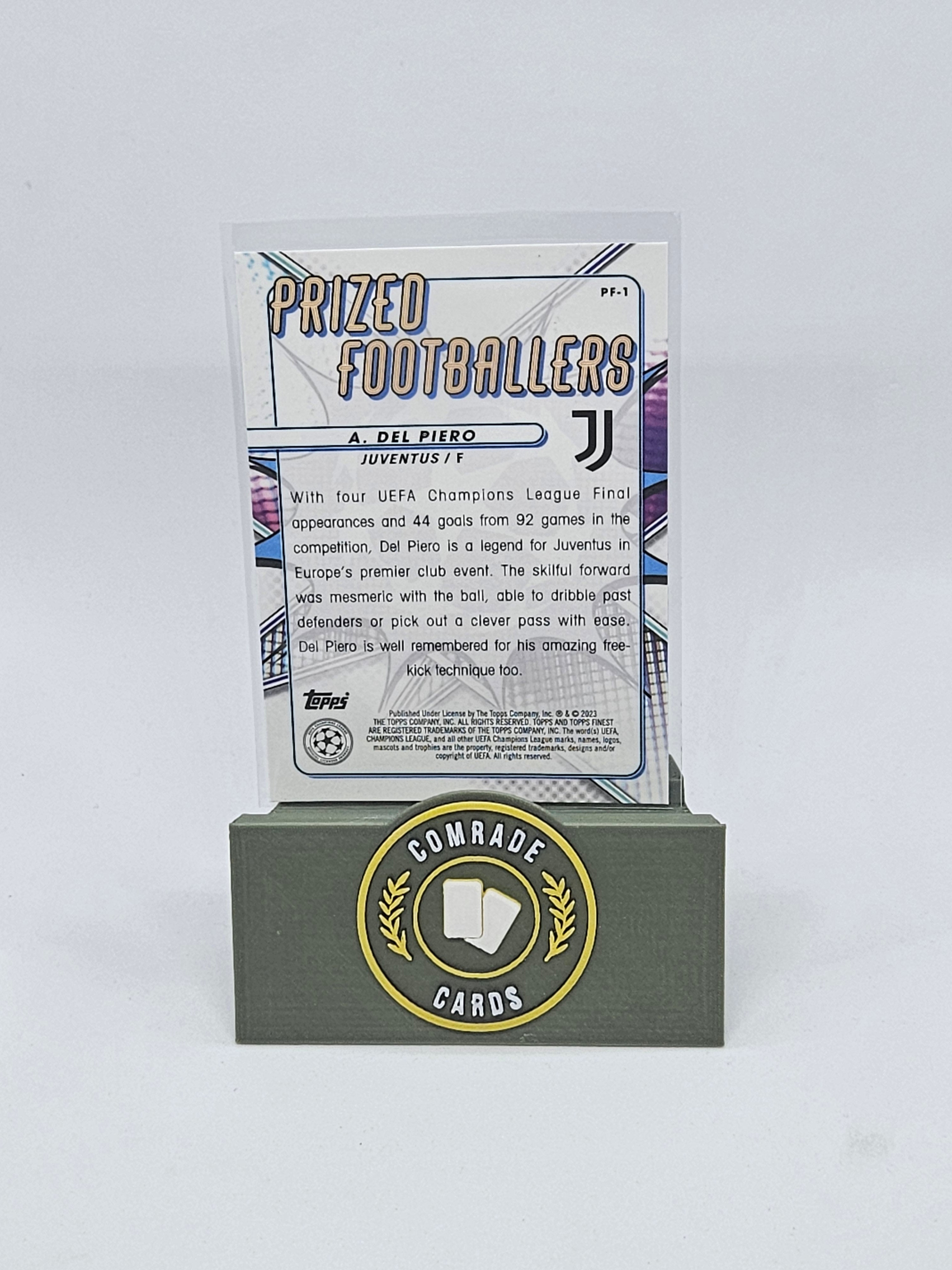 A. Del Piero (Juventus) Insert Topps Finest UCC 2022-2023