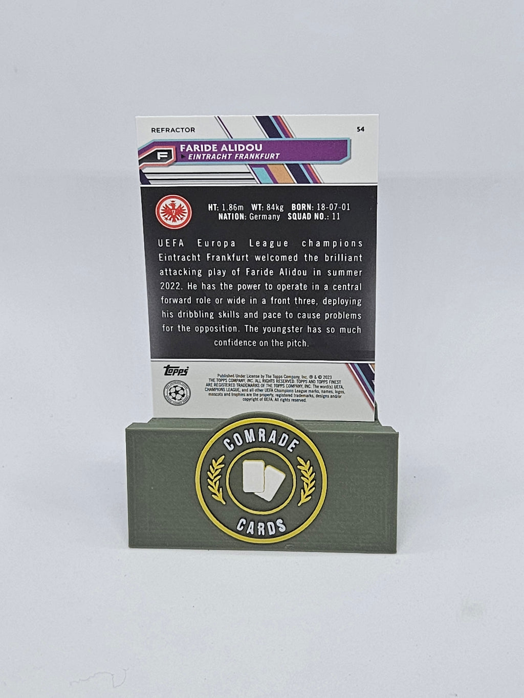 Faride Alidou (Frankfurt) Parallel Topps Finest UCC 2022-2023