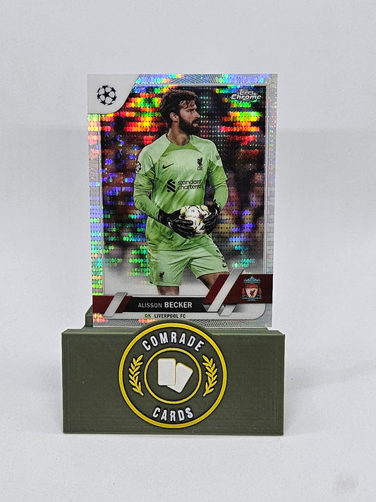 Alisson Becker (Liverpool) Pulsar Parallel Topps Chrome UCC 2022-2023