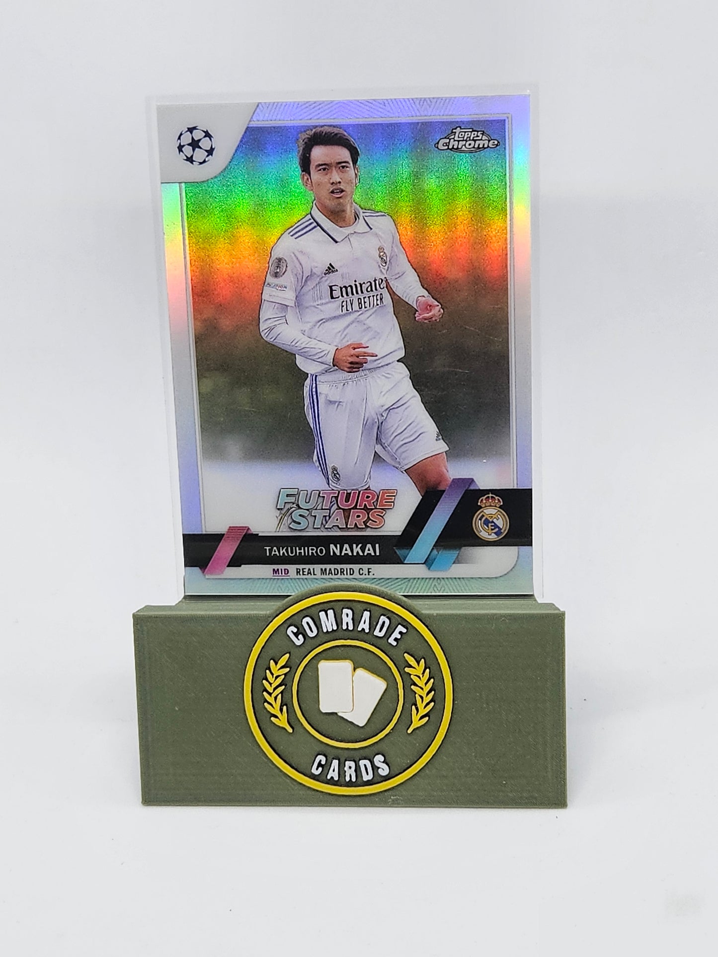 Takuhiro Nakai (Real Madrid) Parallel Topps Chrome UCC 2022-2023