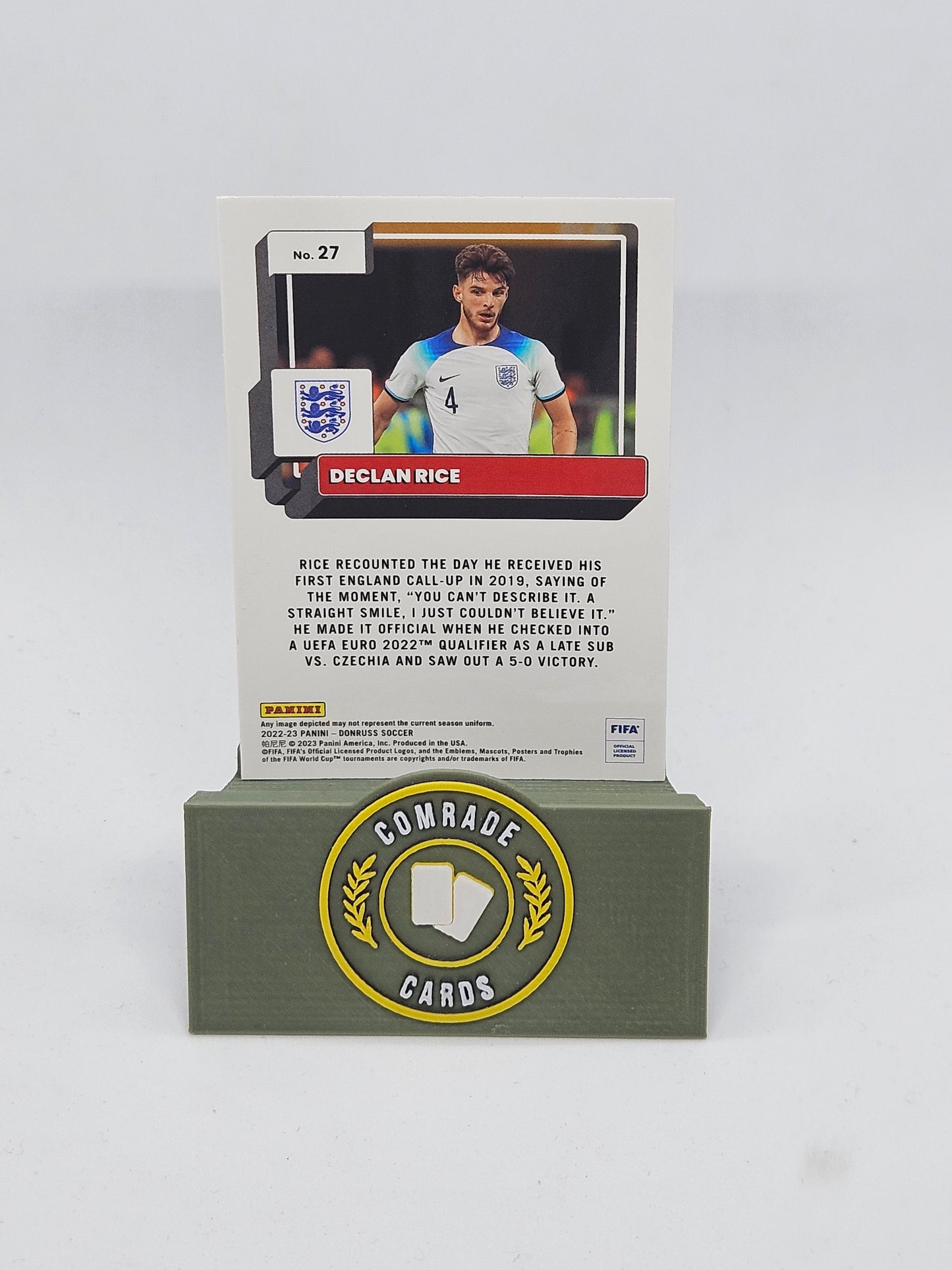 Declan Rice (England) Optic Parallel Donruss Soccer 2022-2023