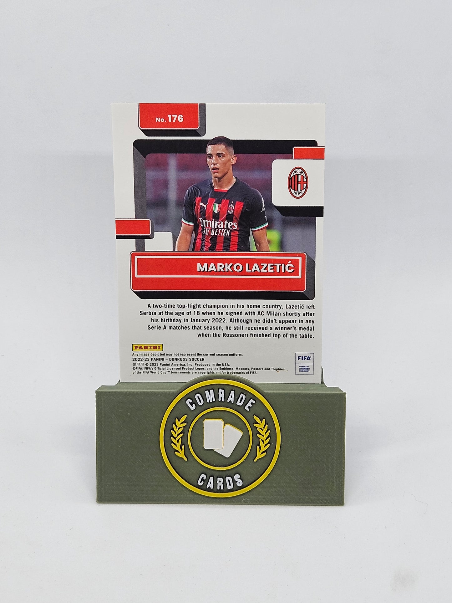 Marko Lazetic (AC Milan) Parallel Donruss Soccer 2022-2023