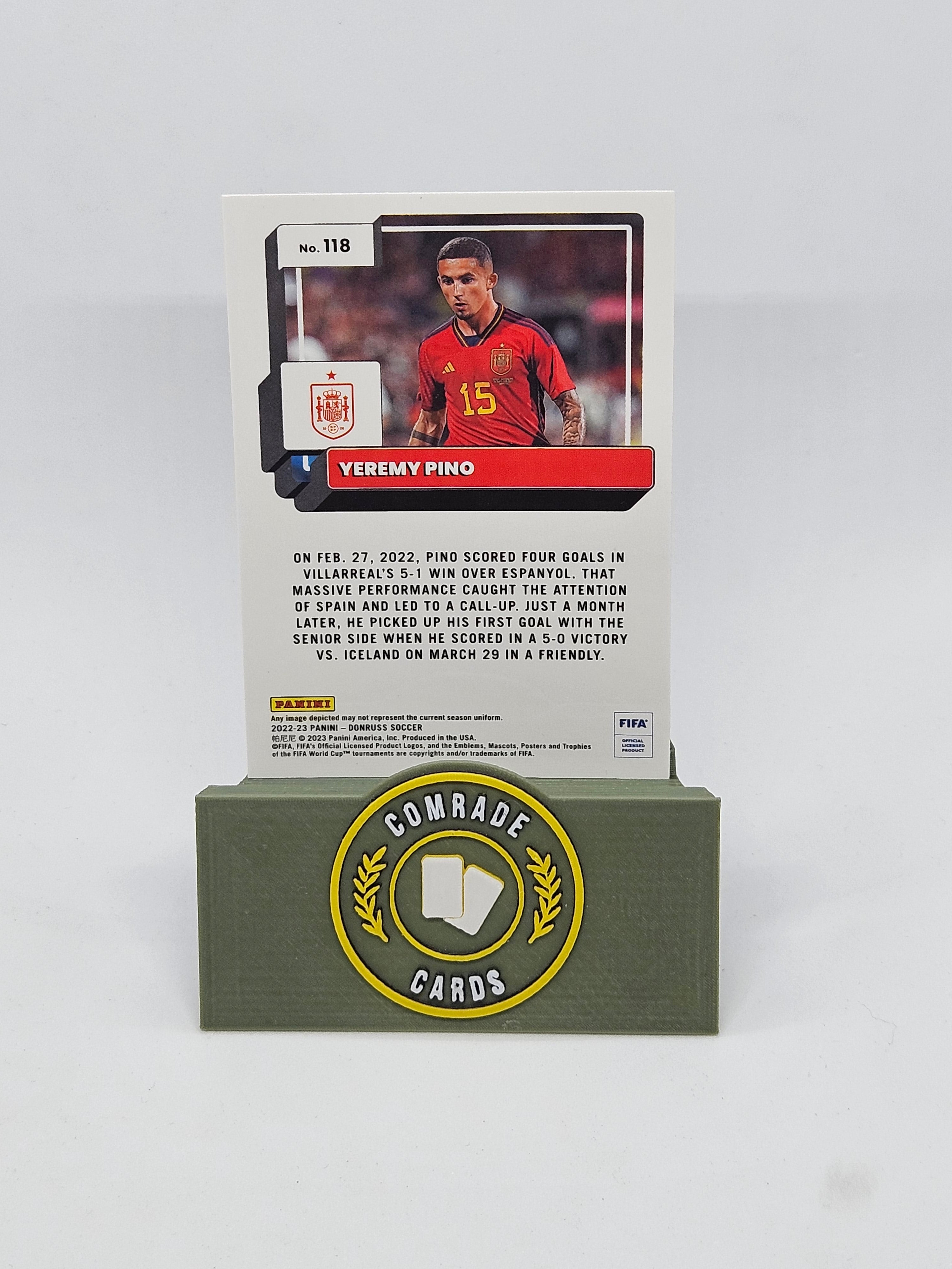 Yeremy Pino (Spain) Optic Parallel Donruss Soccer 2022-2023