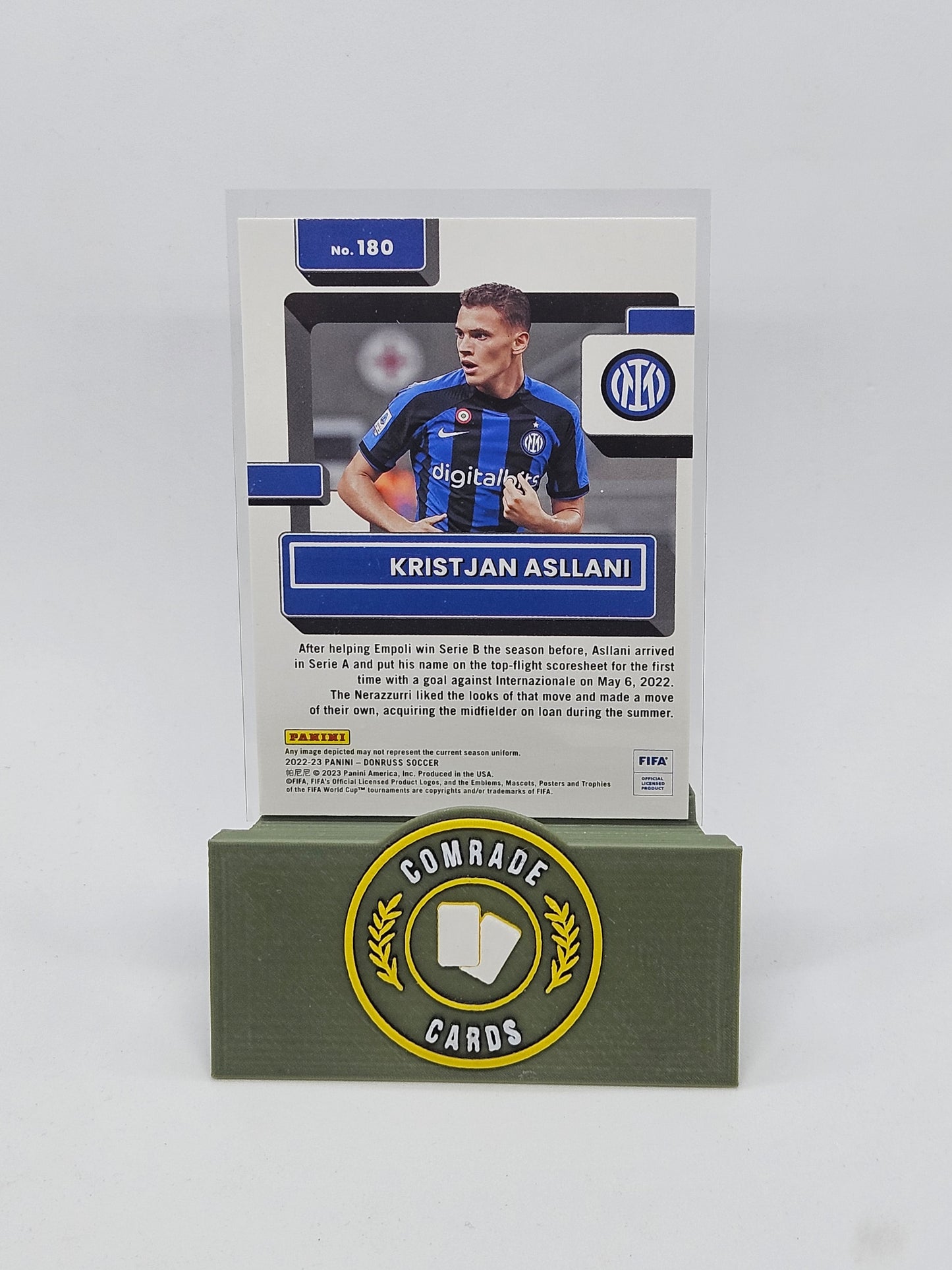 Kristjan Asllani (Inter Milan) Parallel Donruss Soccer 2022-2023