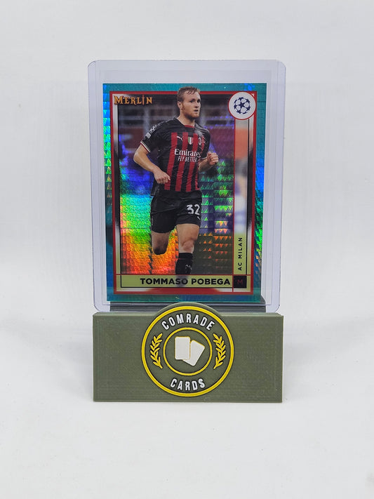 Tommaso Pobega (AC Milan) Parallel Topps Merlin Chrome UCC 2022-2023