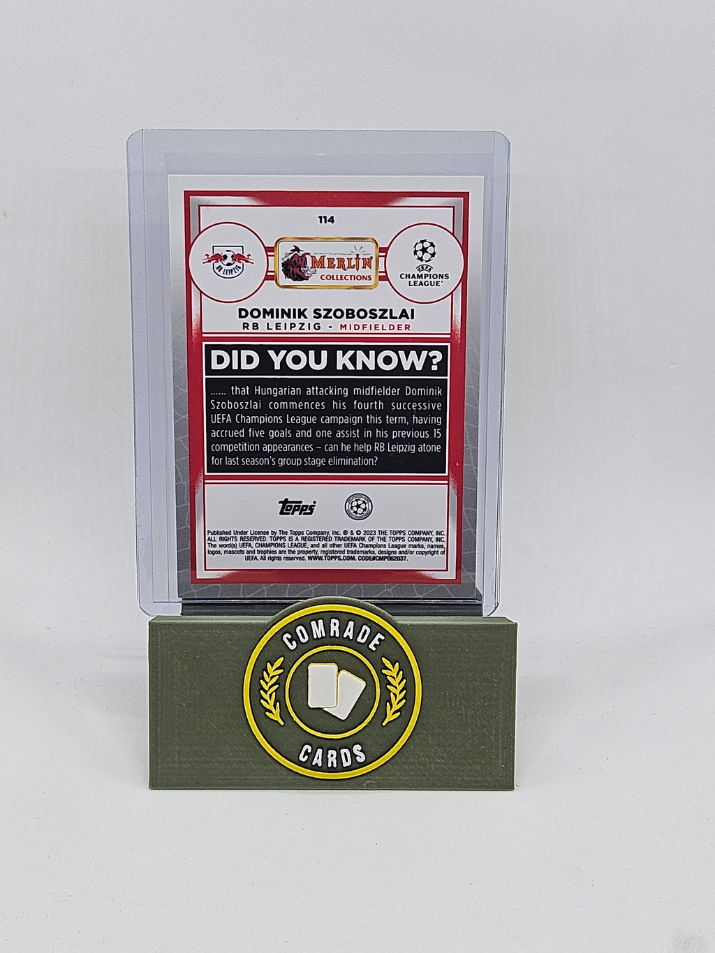 Dominik Szoboszlai (Leipzig) Aqua Parallel Merlin Chrome UCC 2022-2023