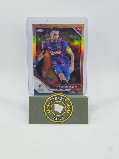Sergio Basquets (Barcelona) Parallel Topps Chrome UCL 2021-2022