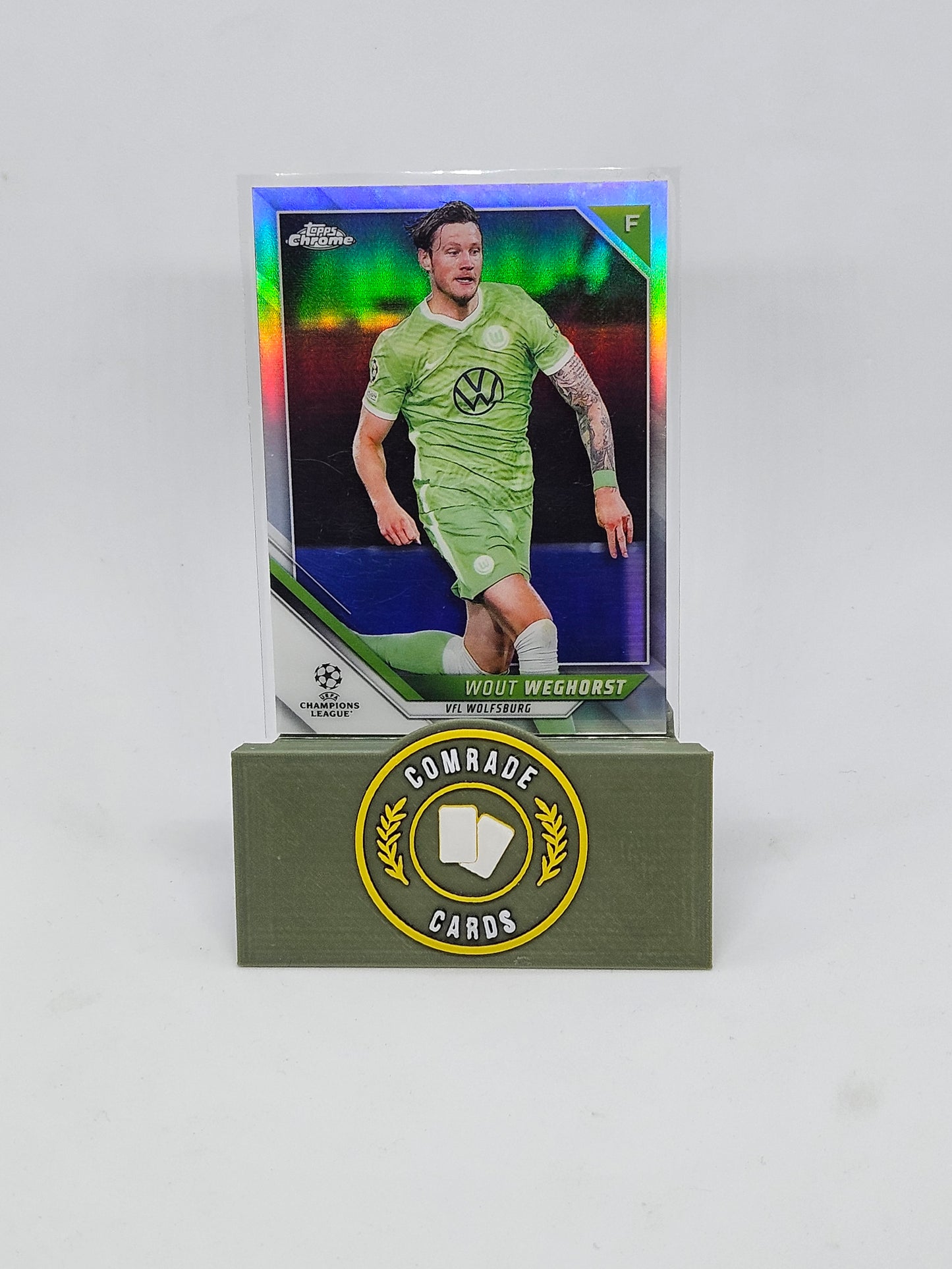 Wout Weghorst (Wolfsburg) Parallel Topps Chrome UCL 2021-2022