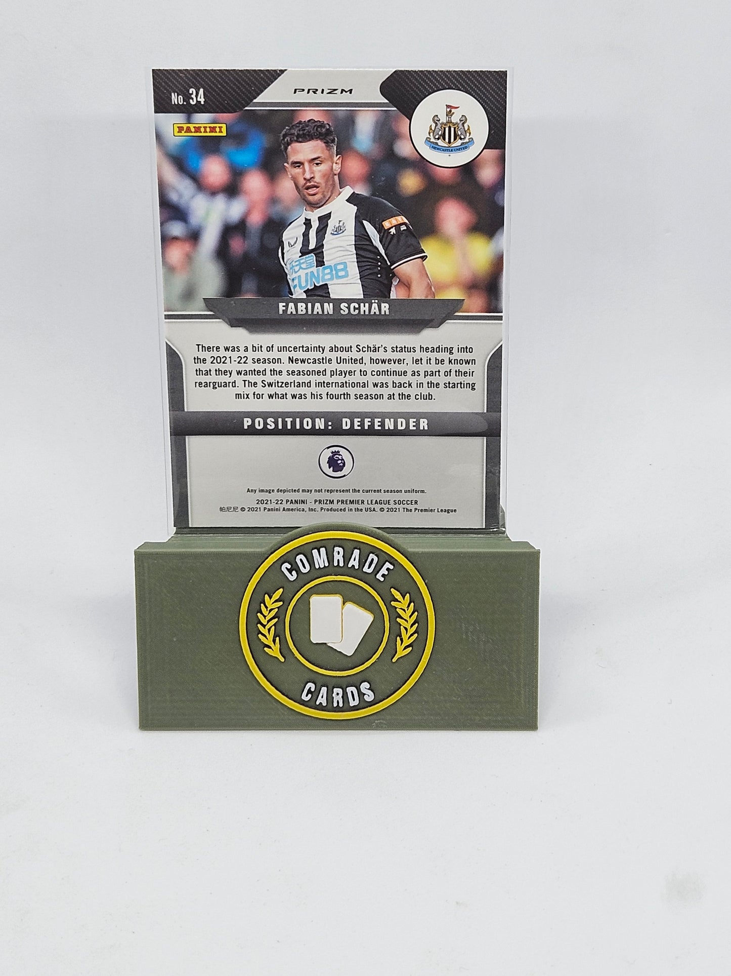 Fabian Schar (Newcastle) Silver Parallel Prizm Premier League 2021-2022