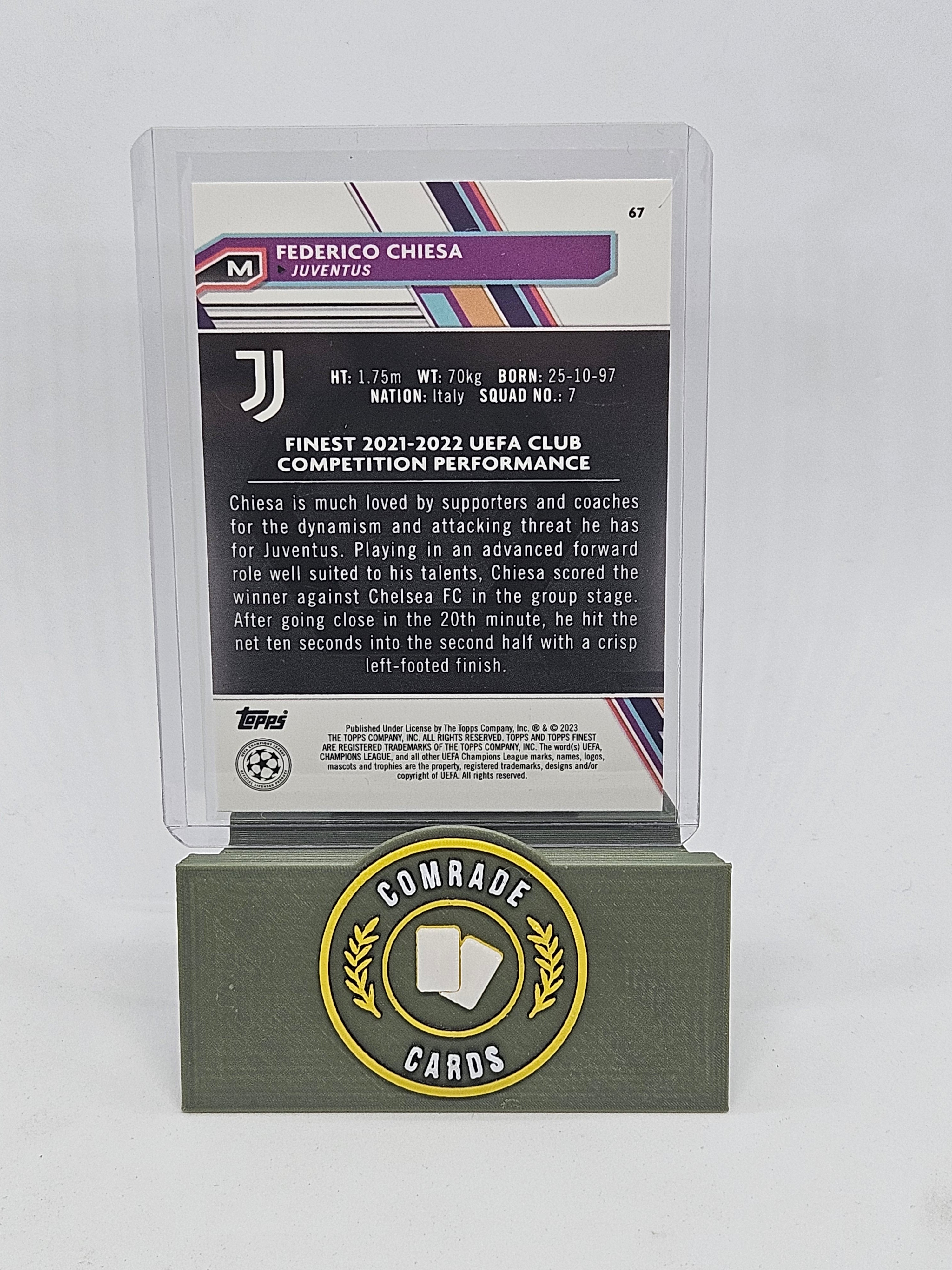 Federico Chiesa (Juventus) 031/275 Topps Finest 2022-2023