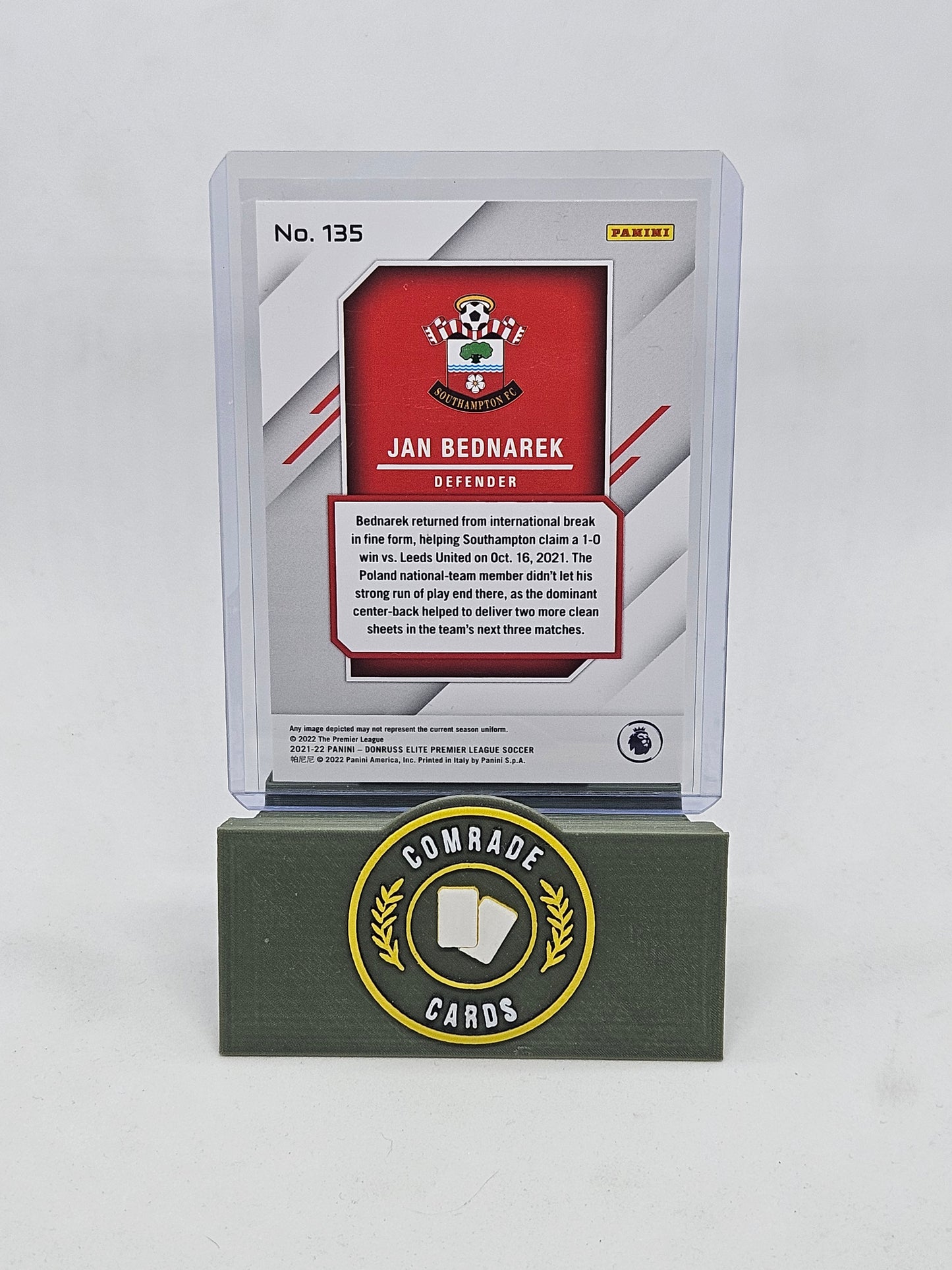 Jan Bednarek (Southampton) 03/10 Donruss Elite 21/22