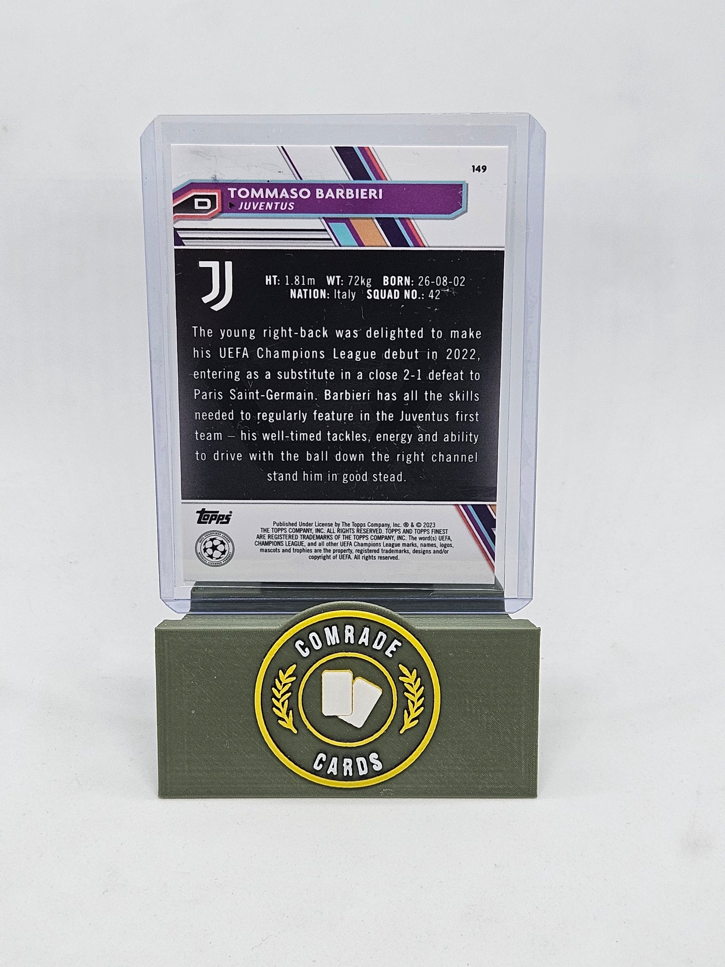 Tommaso Barbieri (Juventus) 042/125 Topps Finest 22/23