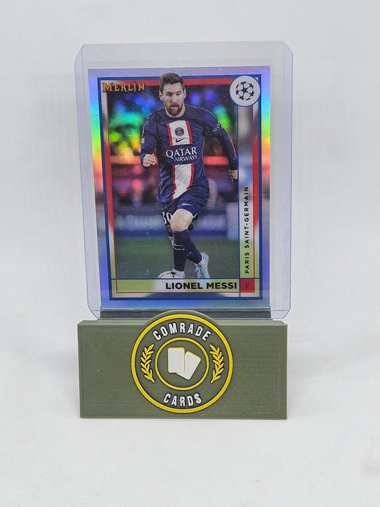 Lionel Messi (PSG) Refractor Parallel Merlin Chrome 22/23