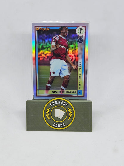 Divin Mubama (West Ham) Refractor Parallel Merlin Chrome 22/23