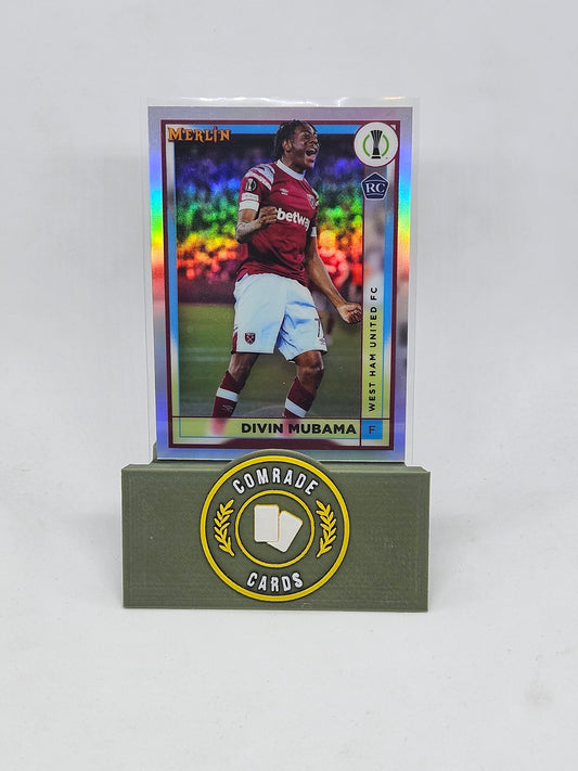 Divin Mubama (West Ham) Refractor Parallel Merlin Chrome 22/23