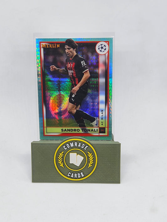 Sandro Tonali (AC Milan) Aqua Parallel Merlin Chrome 22/23