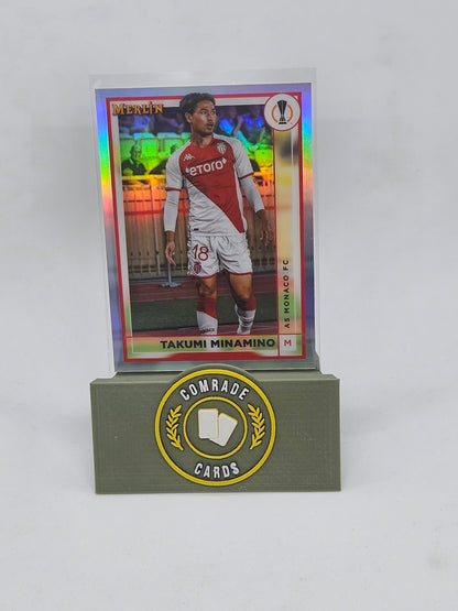 Takumi Minamino (Monaco) Refractor Parallel Merlin Chrome 22/23