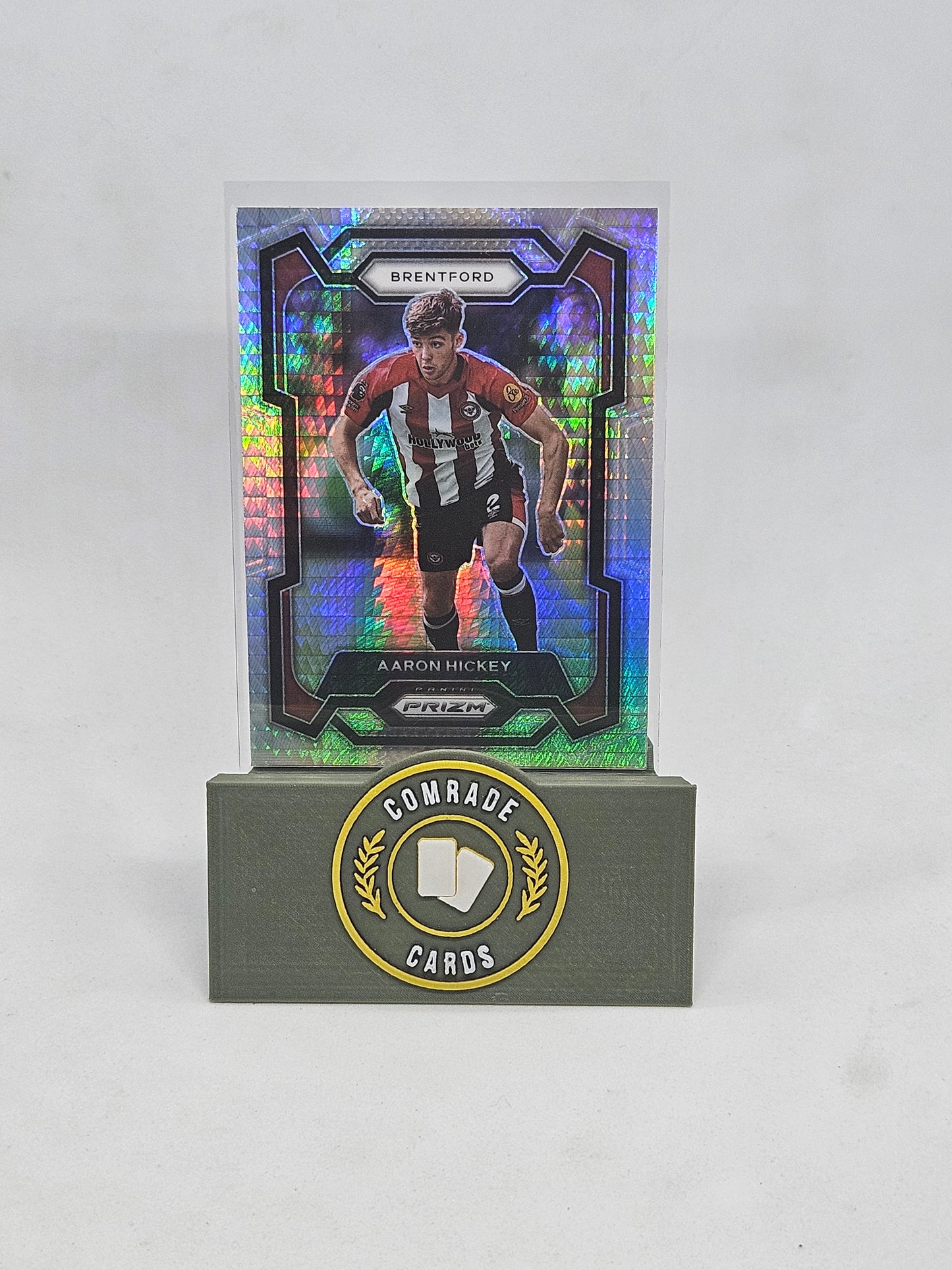 Aaron Hickey (Brentford) Silver Hyper Parallel Prizm 2023-2024