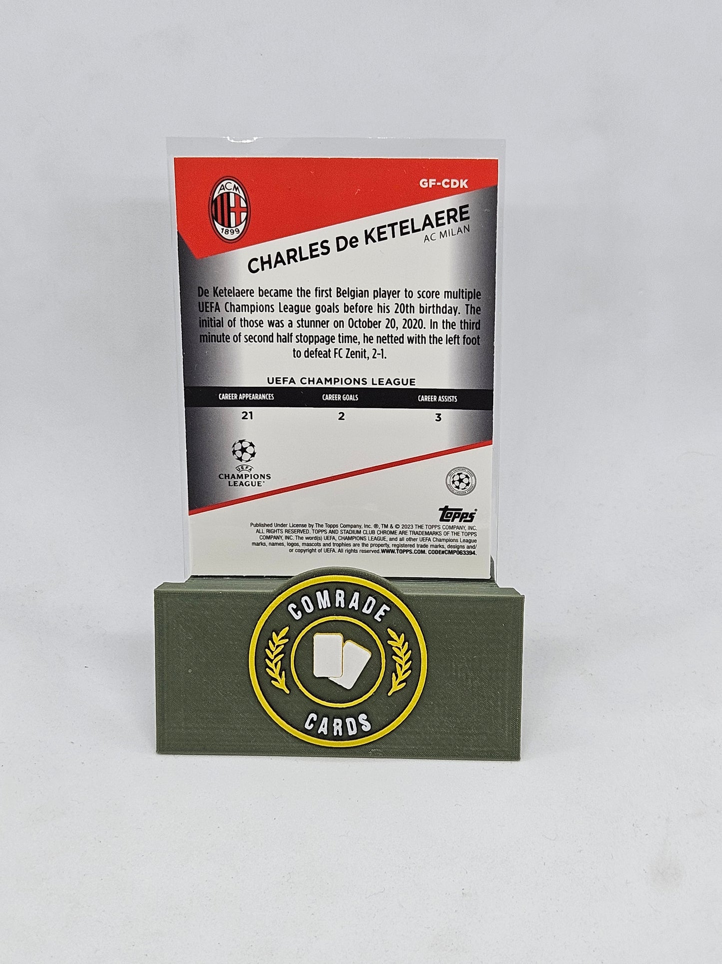 Chales De Ketelaere (AC Milan) Goal Force Insert Stadium Chrome 2022-2023