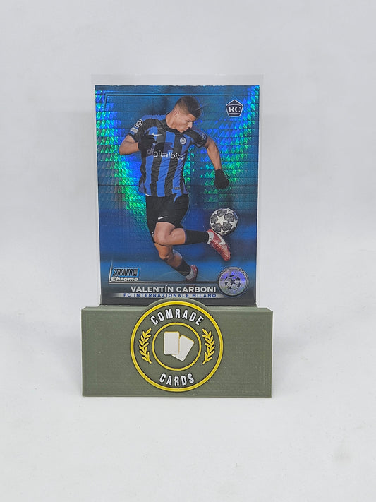 Valentin Carboni (Inter Milan) Blue Prizm Parallel Stadium Chrome 2022-2023