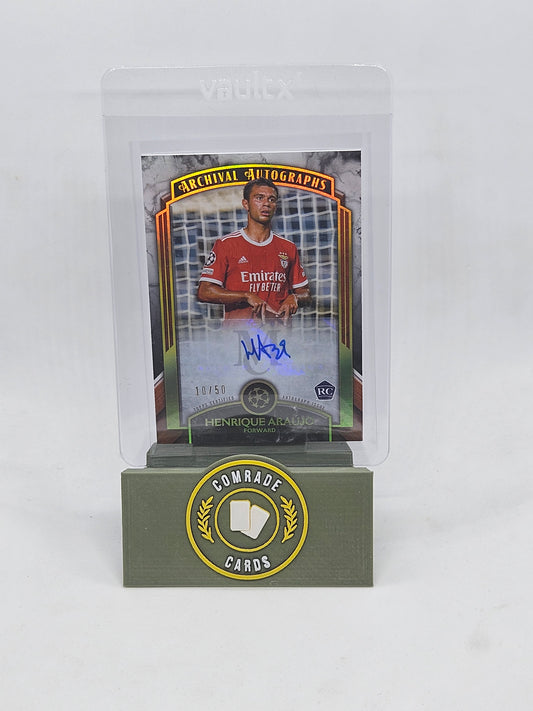 Henrique Araujo (Benfica) 10/50 Autographed Card Topps Museum 2022-2023