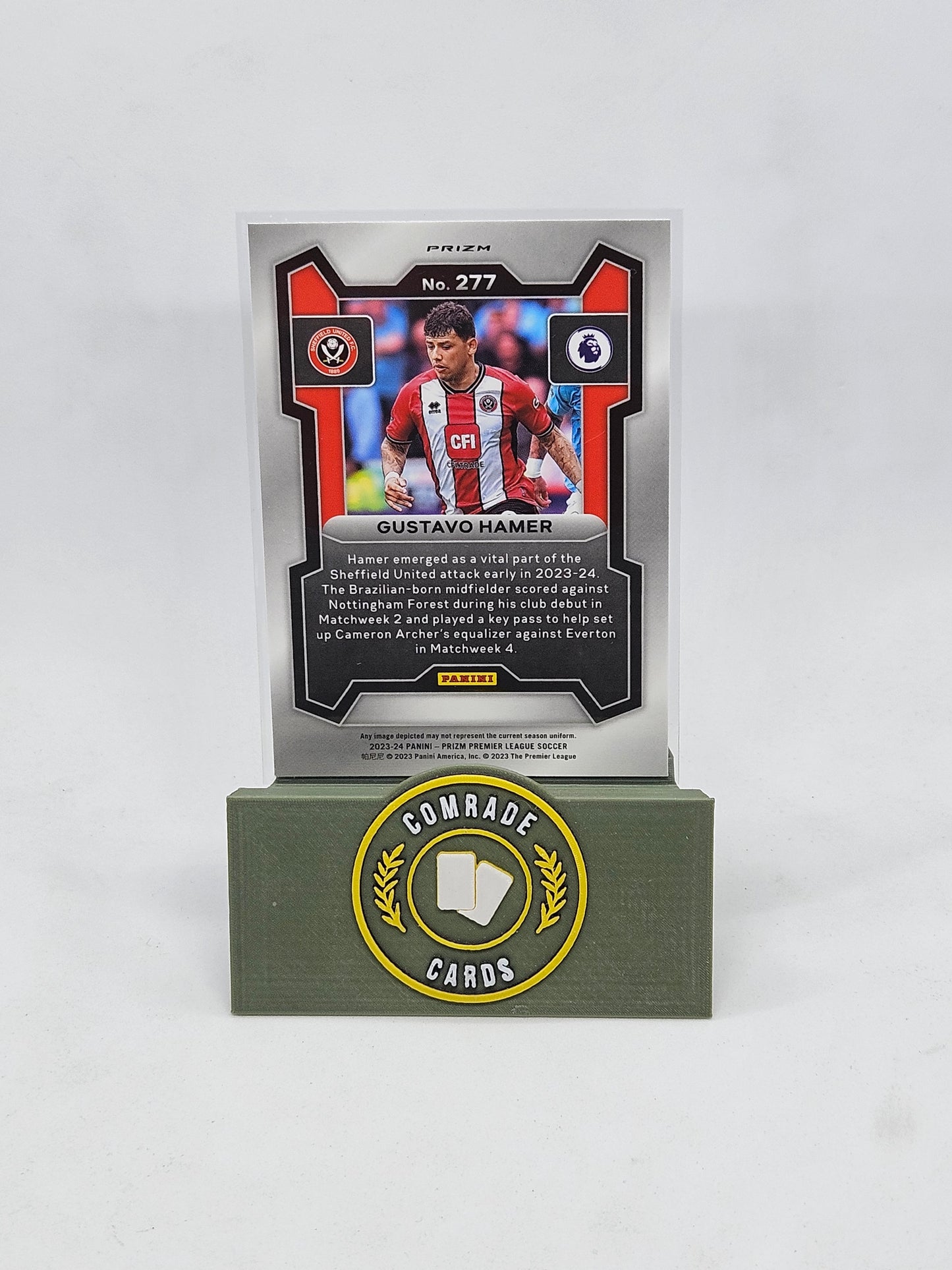 Gustavo Hamer (Sheffield United) Breakaway Base Parallel Prizm 2023-2024