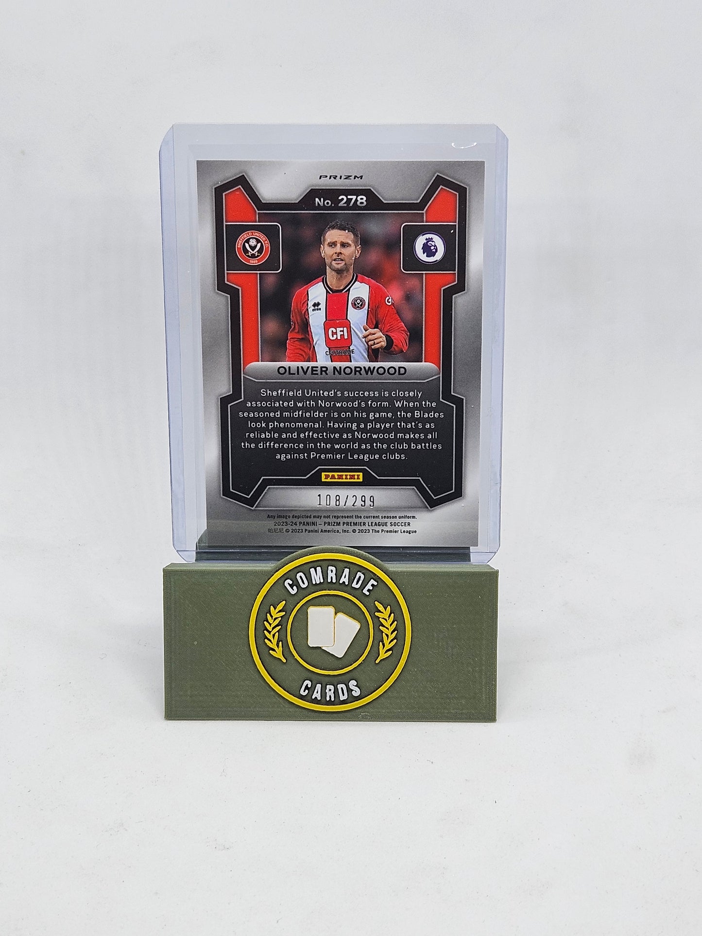 Oliver Norwood (Sheffield United) 108/299 Prizm 2023-2024