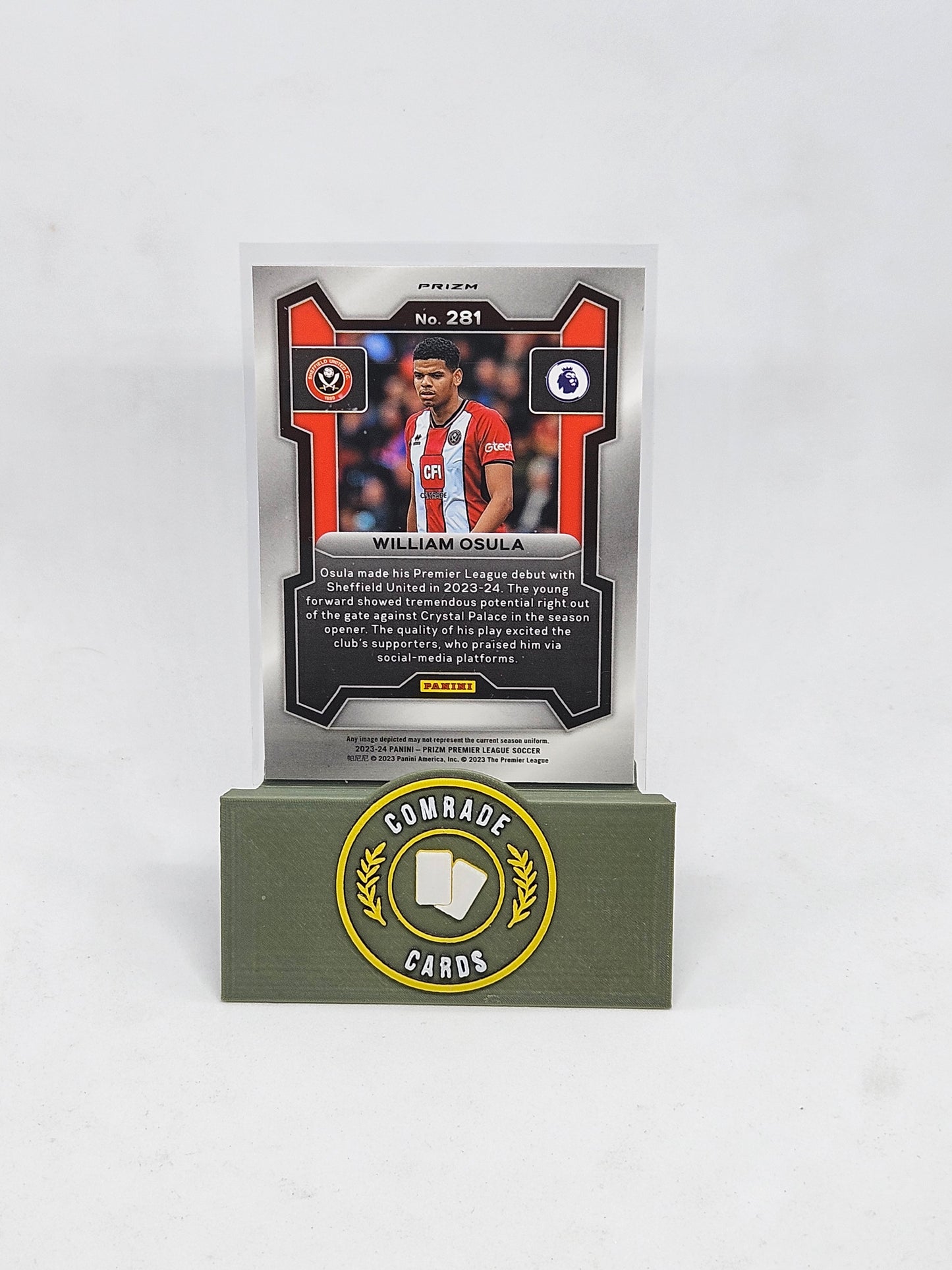 William Osula (Sheffield United)  Lazer Parallel Prizm 2023-2024