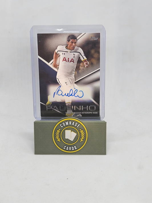 Paulinho (Tottenham) Autographed Card Topps Prem Gold 2014