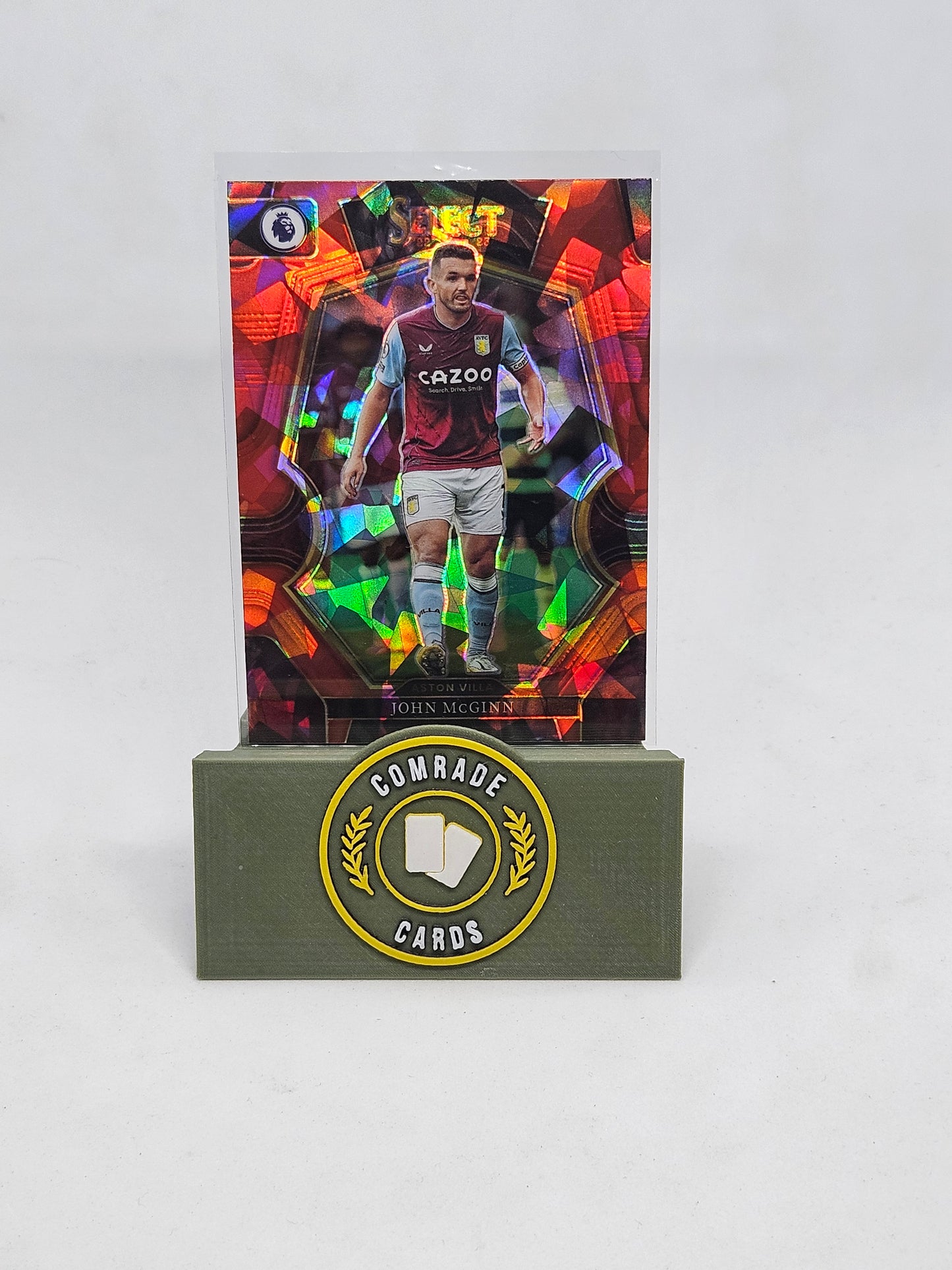 John Mcginn (Aston Villa) Red Cracked Ice Parallel Select Premier League 2022-2023