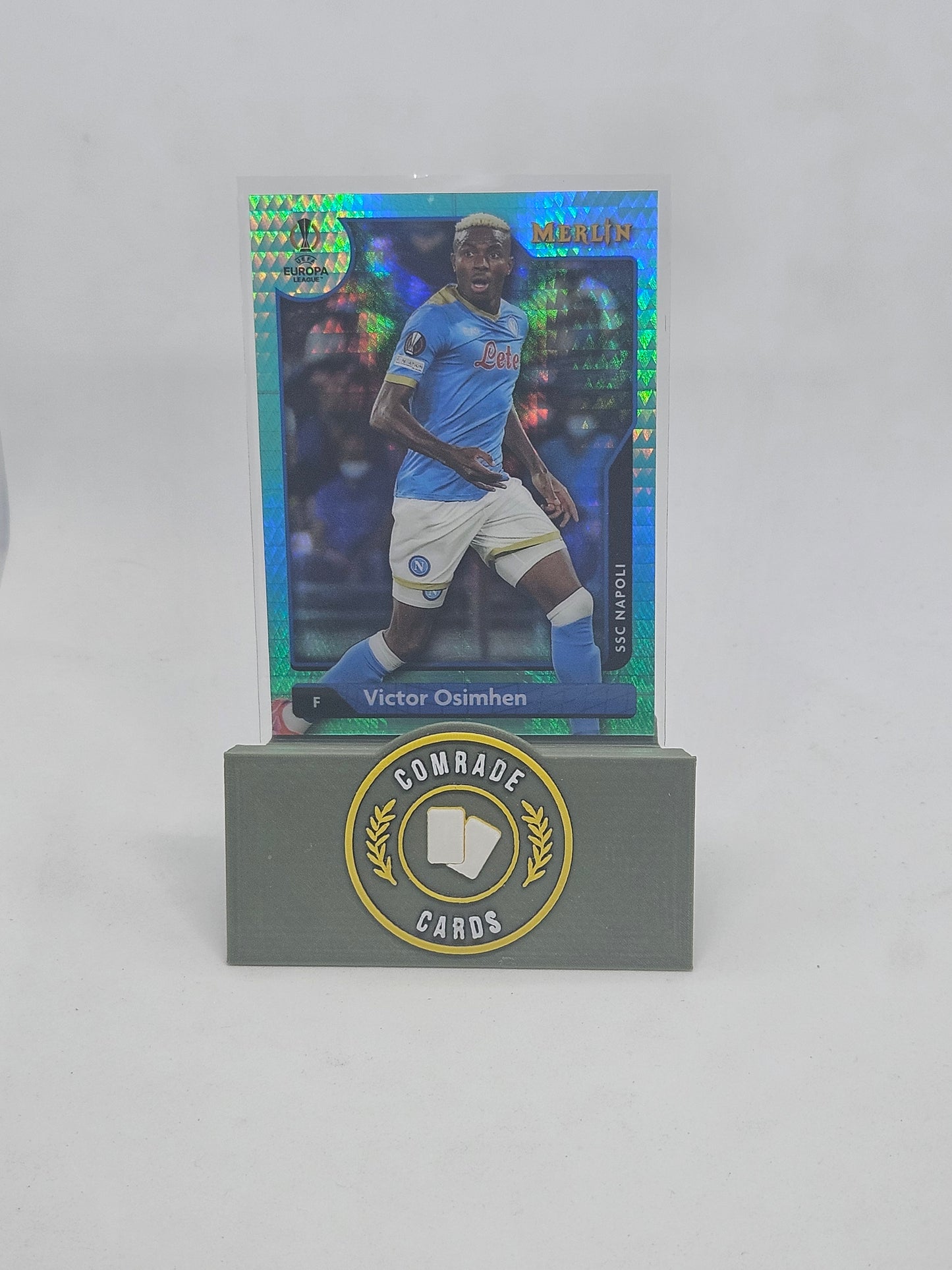 Victor Osimhen (Napoli) Aqua Parallel Merlin Chrome 2021-2022