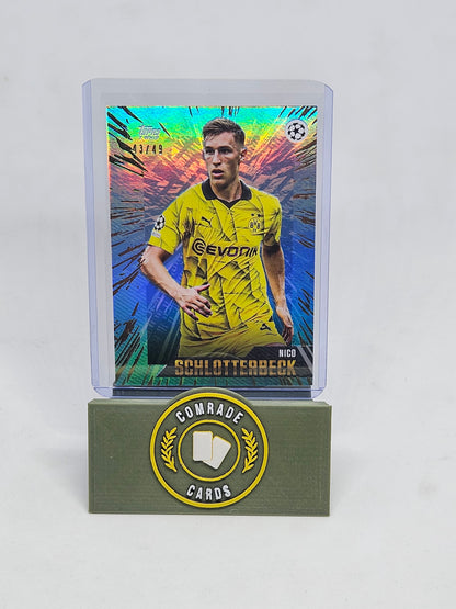 Nico Schlotterbeck (Dortmund) 43/49 Topps Gold 2023-2024